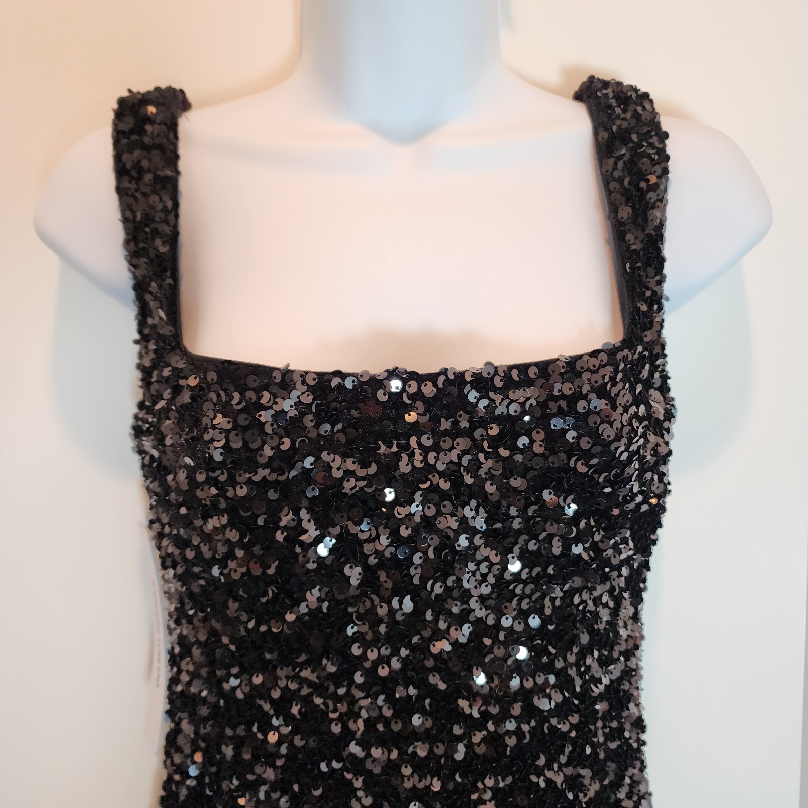Princess Polly Miss Me Black Sequin Mini Dress NWT XS US 2 Party NYE Glam