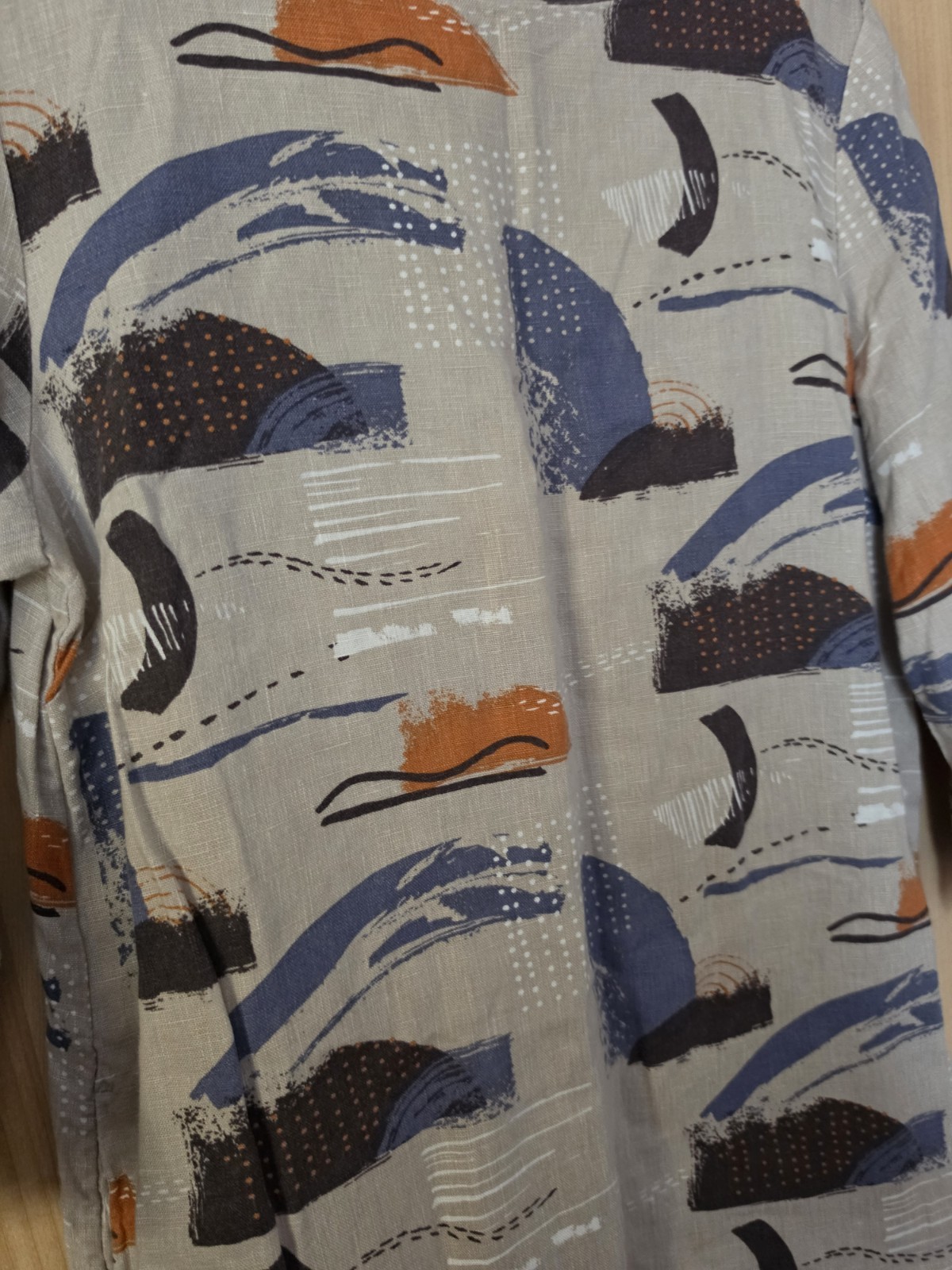 Seasalt Cornwall Sol Blaze Linen Tunic Dress Size 10 UK Abstract Print Superb