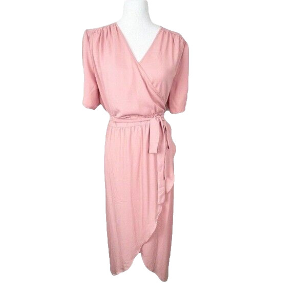 Standards & Practices Bridesmaid Dress Women Extra Large Pink Wrap Surplice NWT