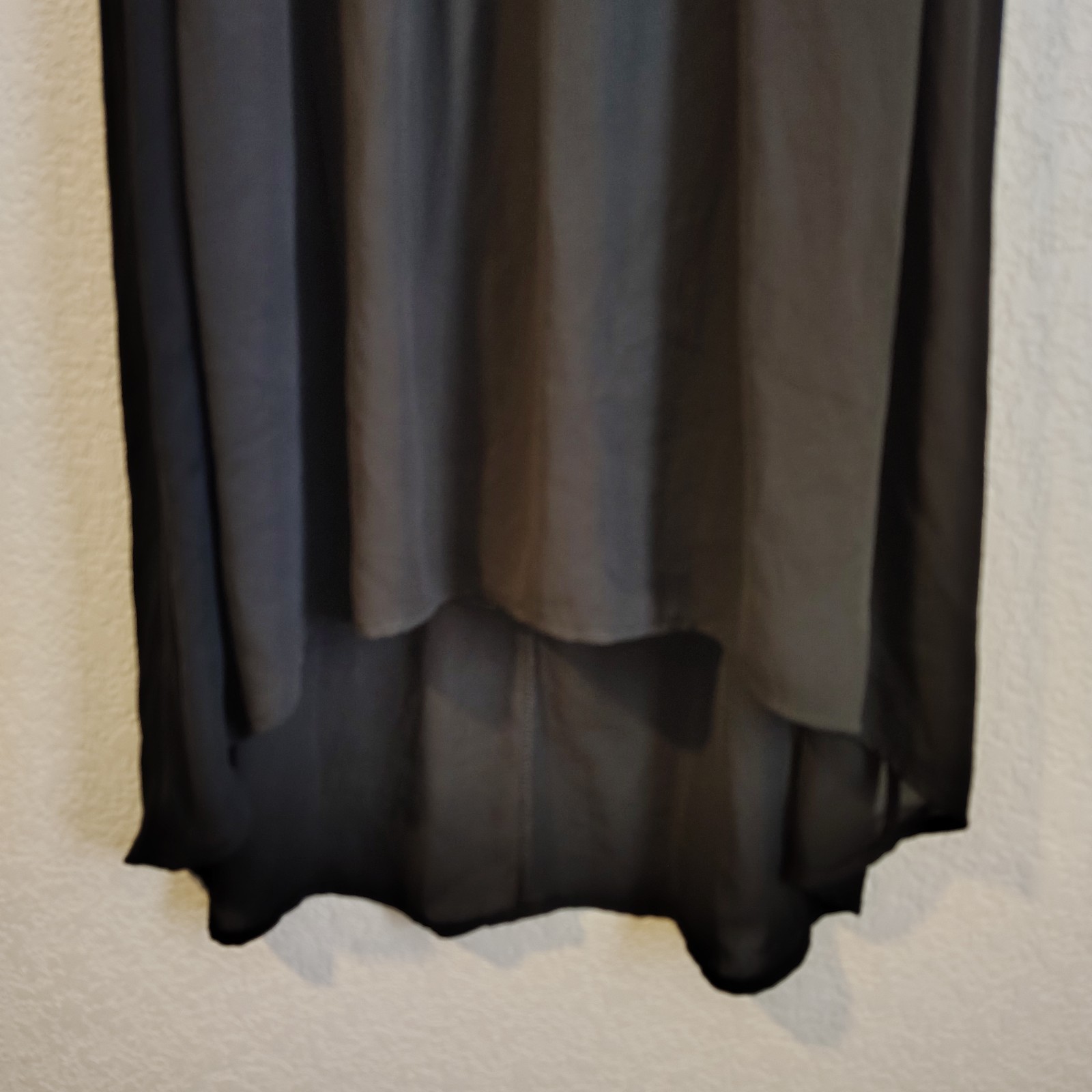 Needle & Thread Size Small Holiday Party Dress Black Gold Sheer Keyhole Hi Low
