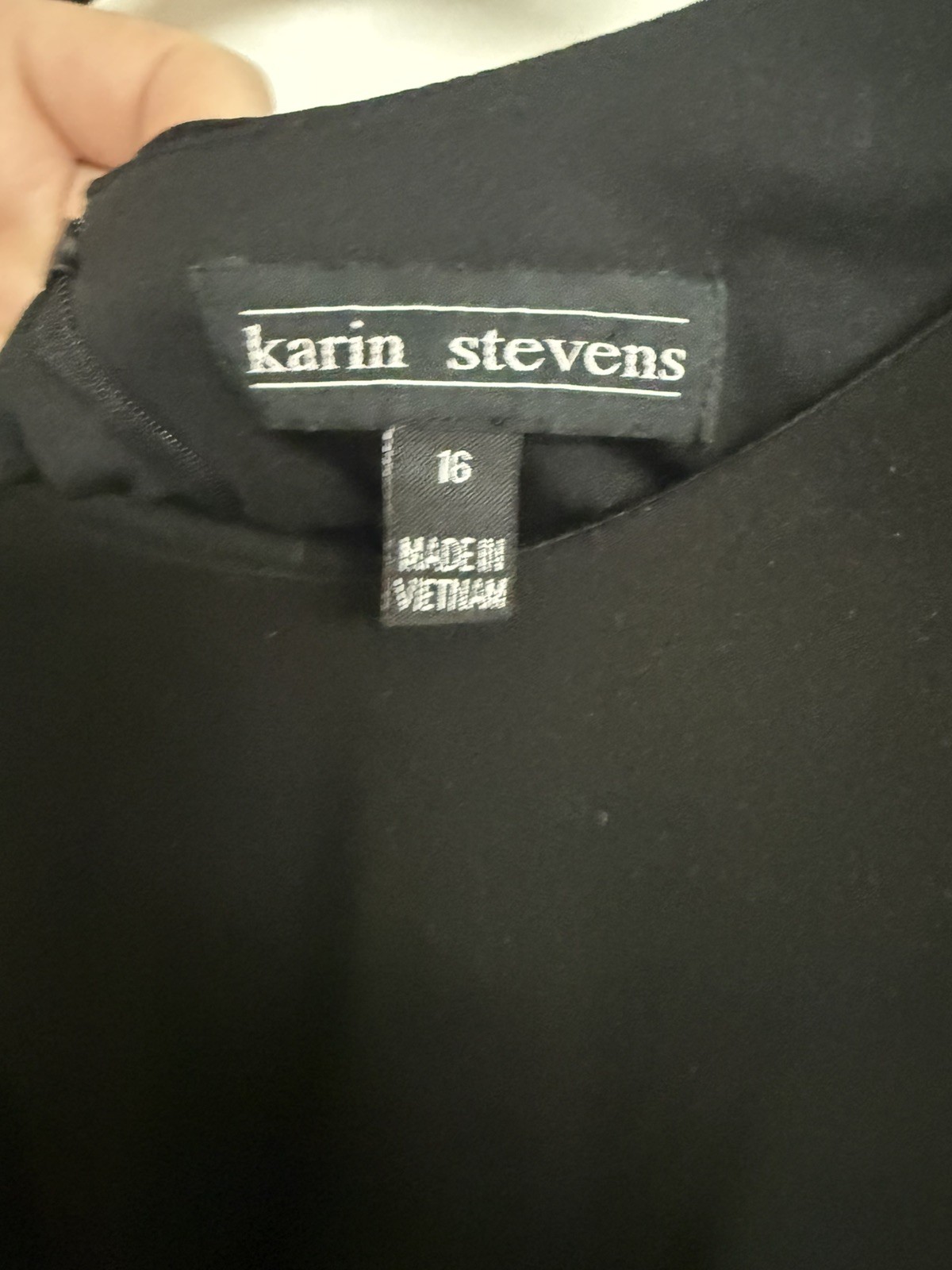 Karin Stevens black and white dress polka dot dress size 16