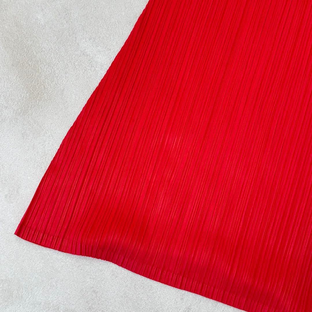 Used Very beautiful item✨PLEATS PLEASE Pleats long dress red variant