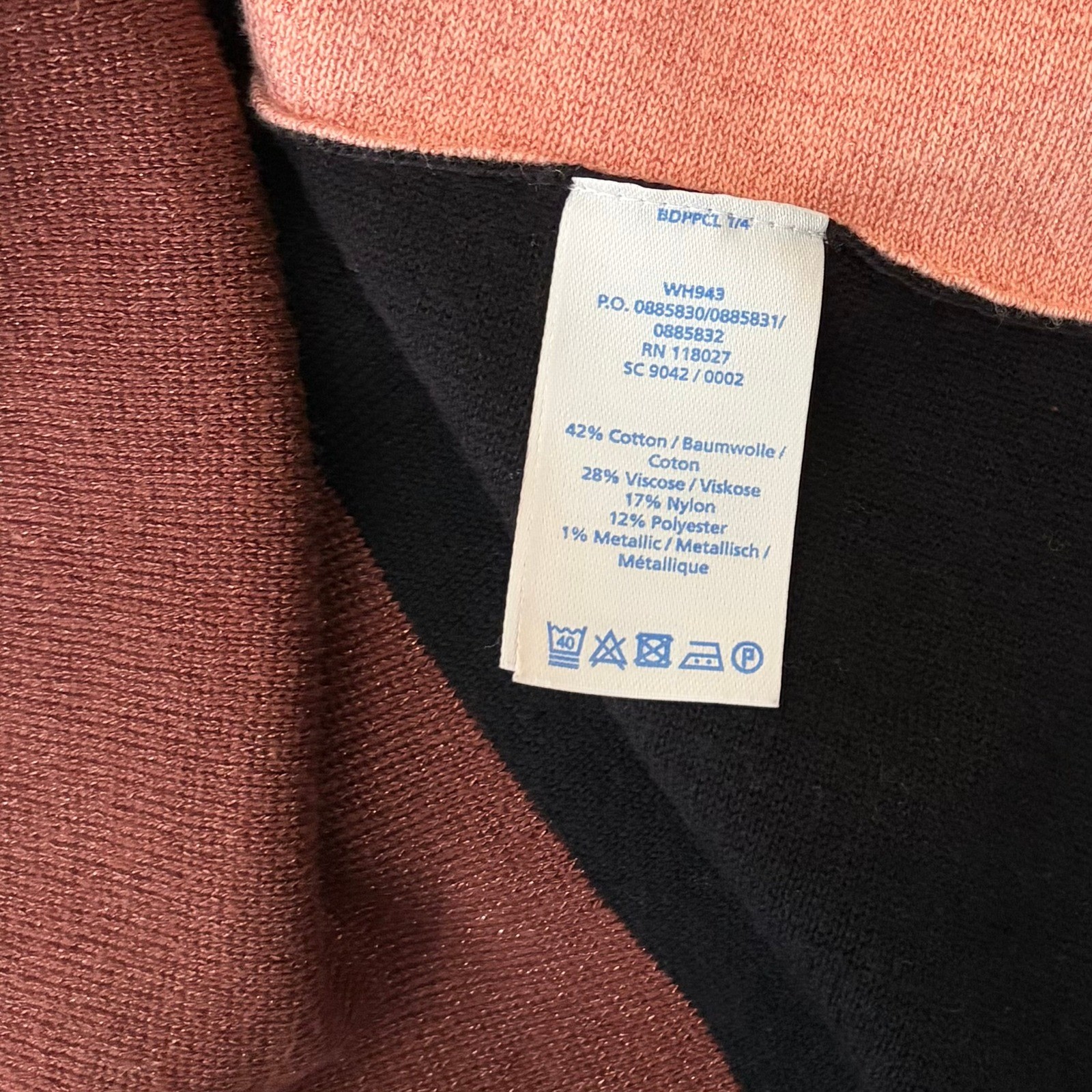 BODEN Rosemary Sparkle Knit Fit N’ Flare Dress Pink Chocolate Brown US Size 6
