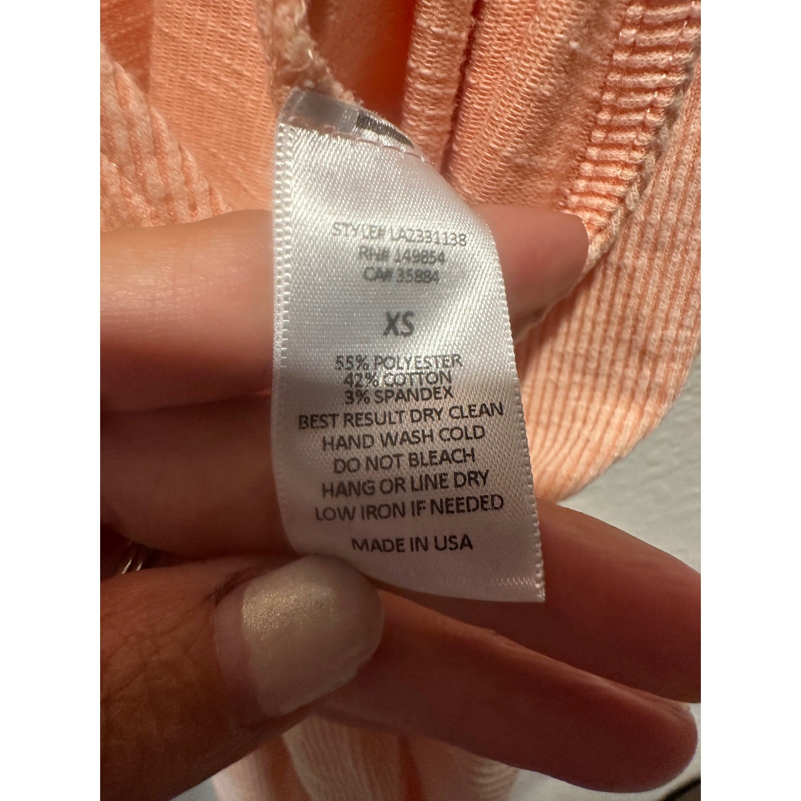 Lulu Sage The Label Peach Ribbed Sleeveless Wrap Dress Pom Pom Trim XS