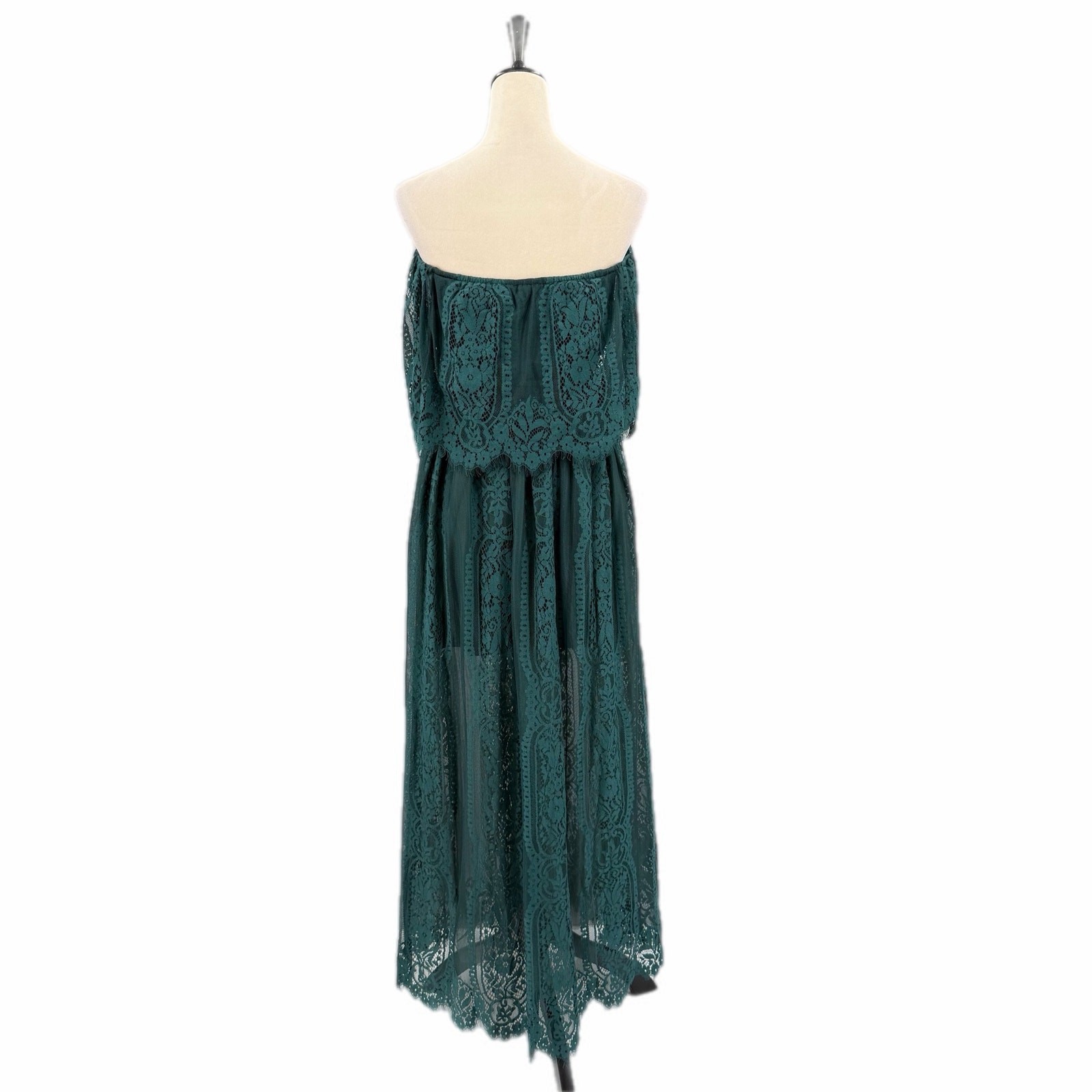 Baltic Born S Emerald Green Lace Whimsical Fairy Core Cocktail Formal Maxi Dress