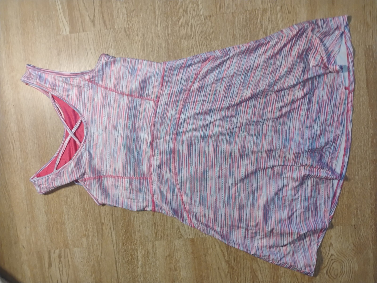 Zelos Sport Tank Dress, Built in Support Bra & Short, Soft Stretch Size L