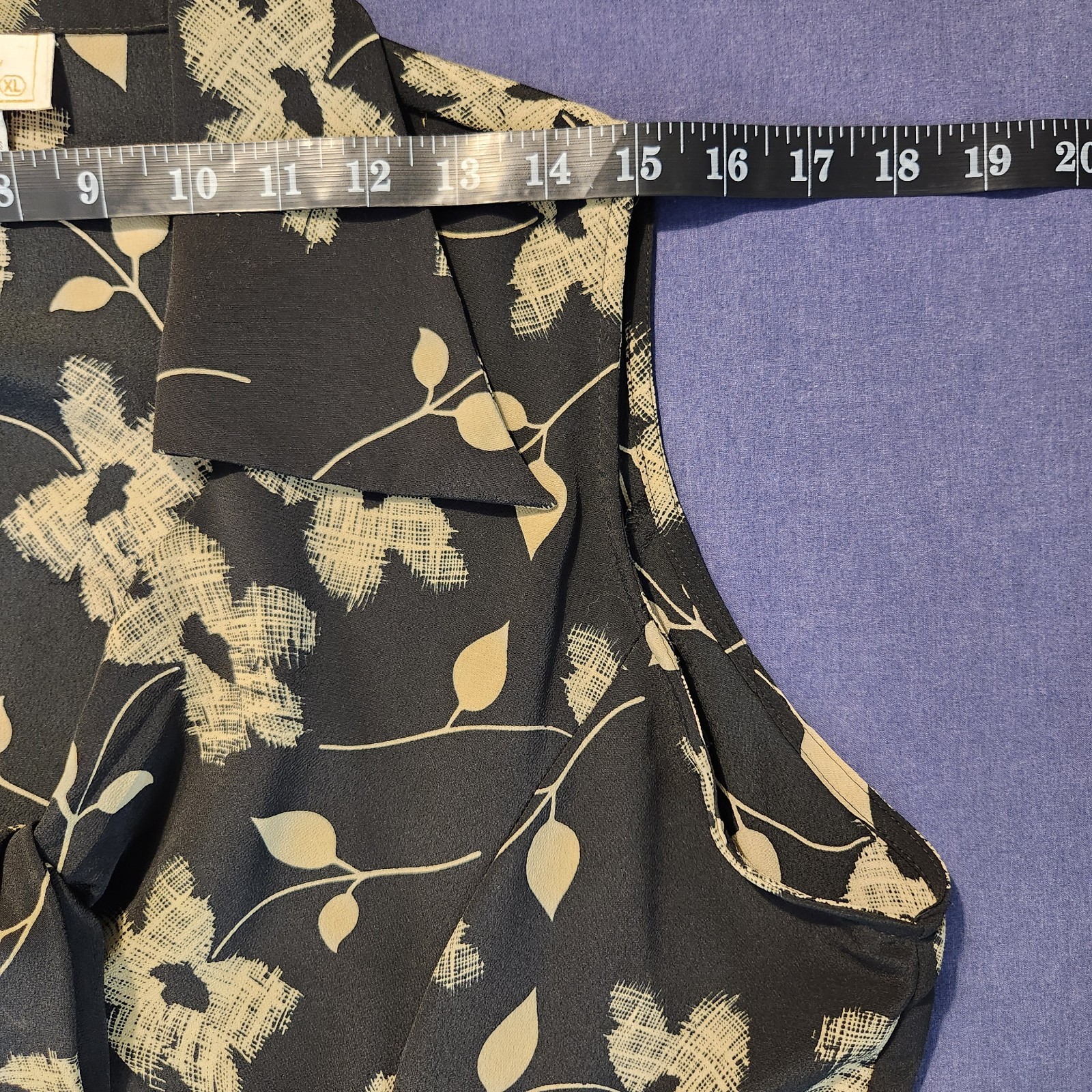 Voir Collection Sleeveless Floral Minimalist/Classic/SlowFashion Shirt Dress XL