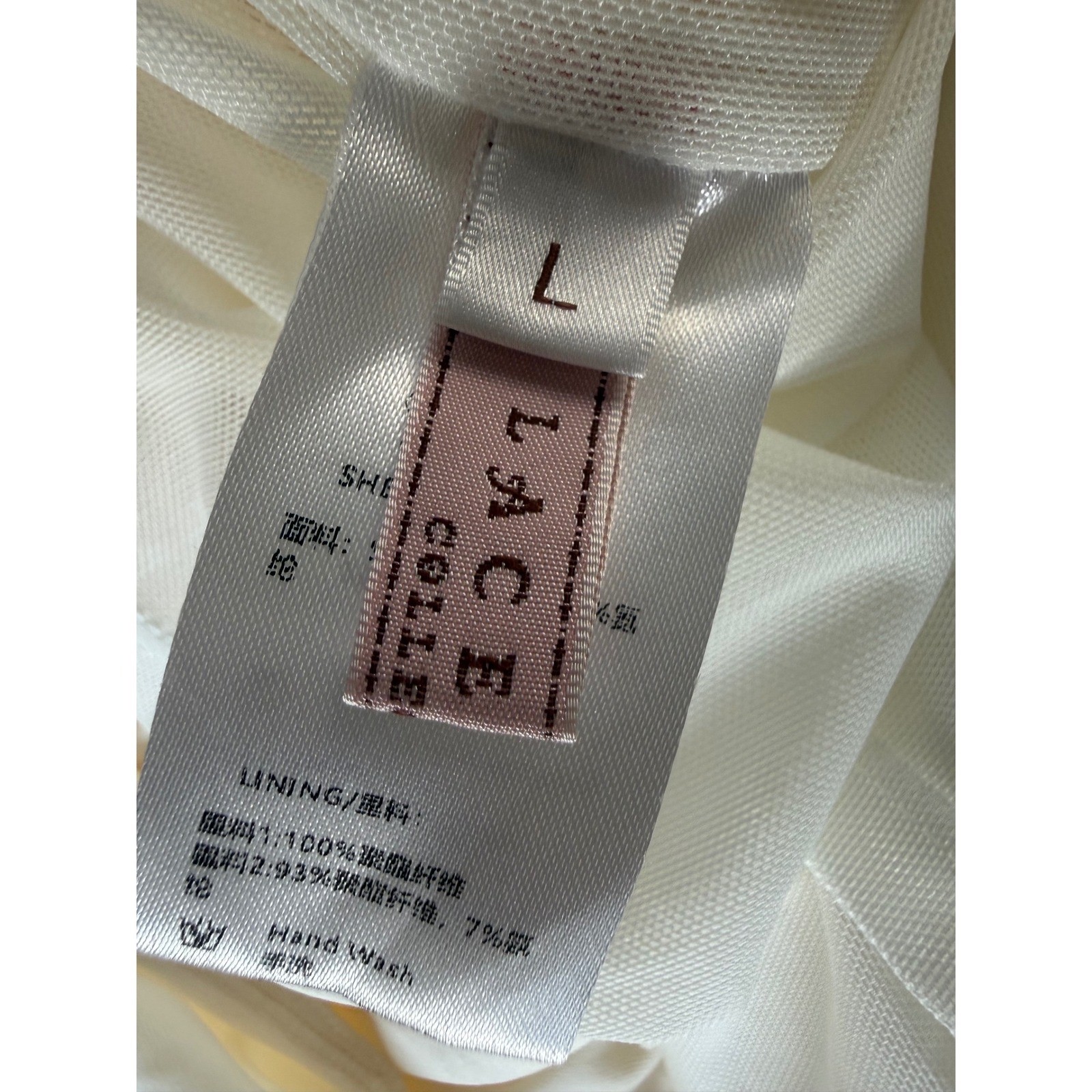 LaceMade NWT Ivory Ruched Floral Appliqué Fairycore Midi Dress Size Large