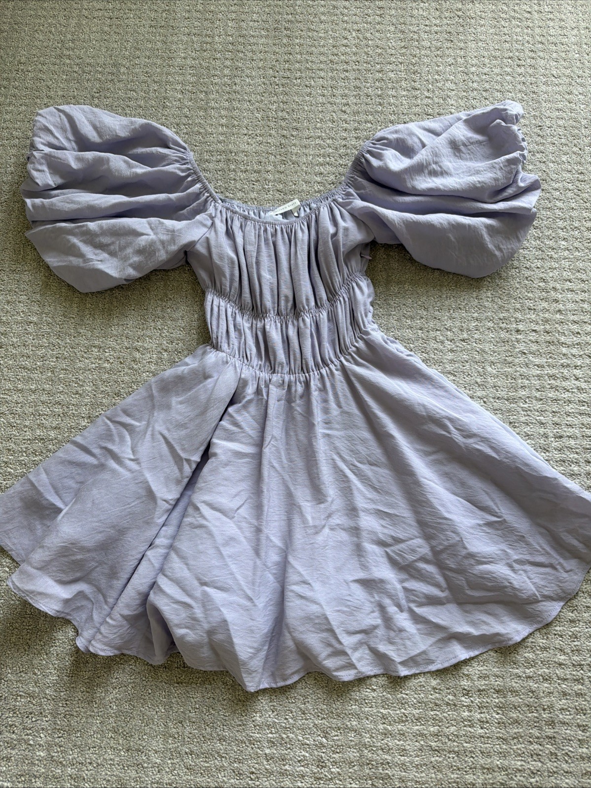 Altar’d State Lilac Purple Amabella Dress Puff Sleeves Cottagecore Boho (Medium)