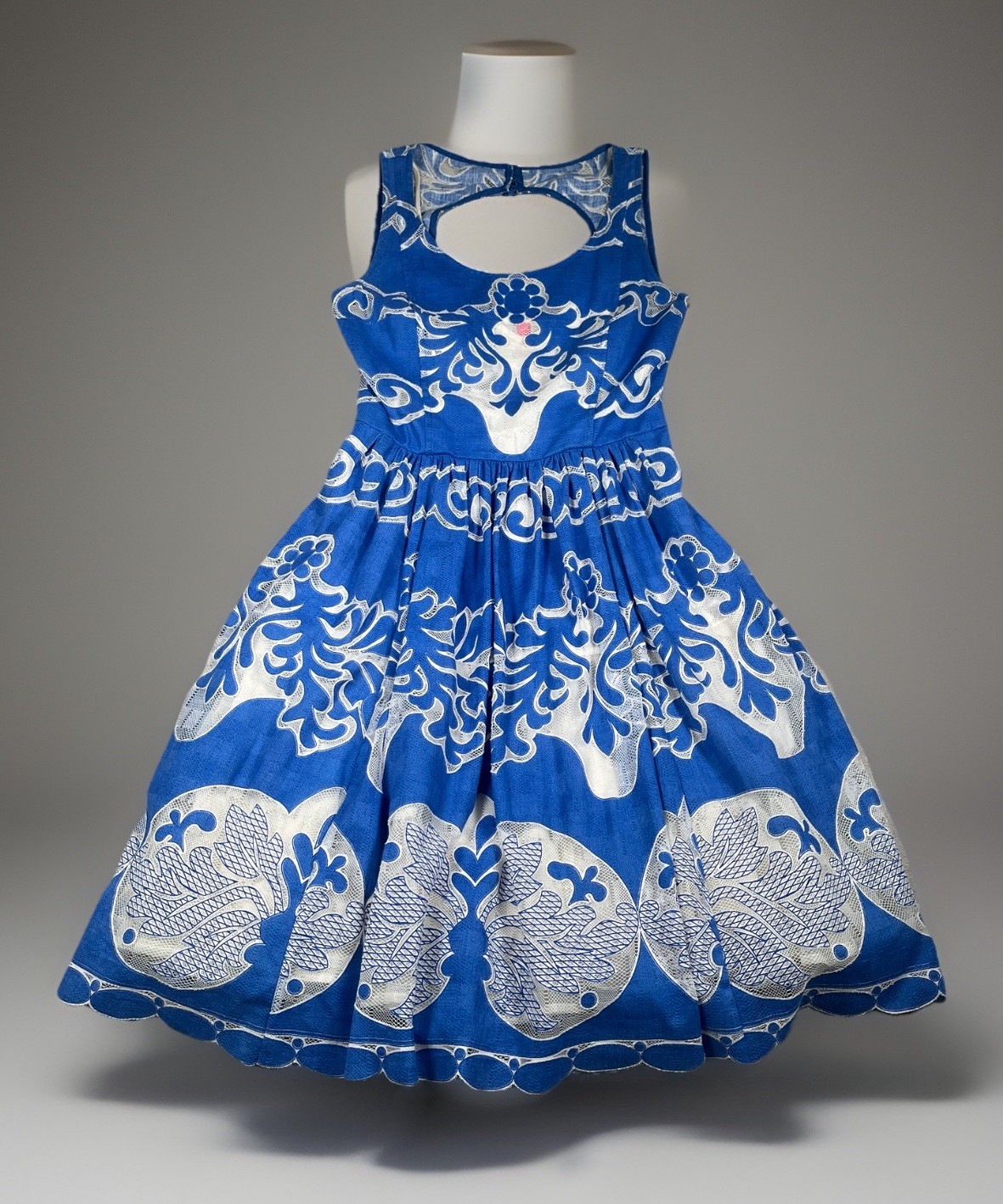 Anthropologie Plenty by Tracy Reese Azure Lace Dress Folklore Blue/White SZ 6