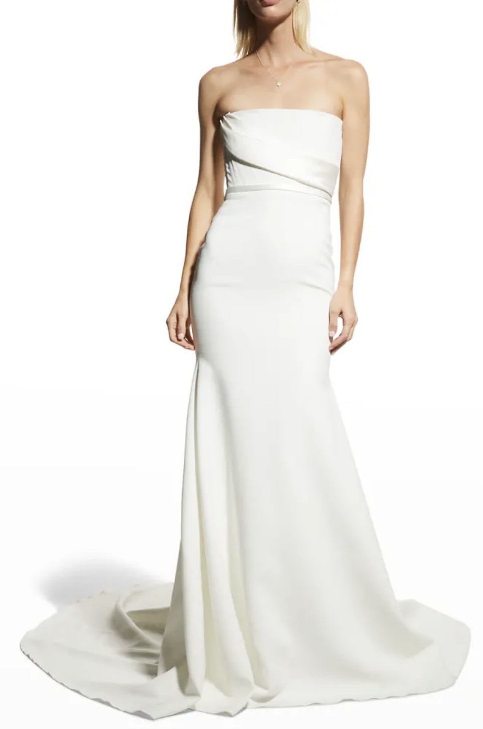 Alex Perry Elyse White Strapless Corset Draped Wedding Gown Dress 8 US 4 $6500