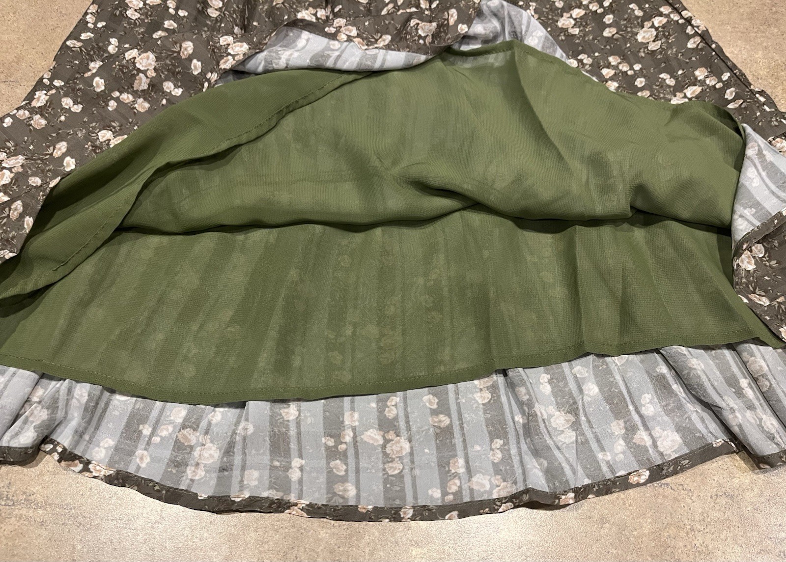 And Now This Trendy Plus Size Peasant Mini Dress – 1X – Oregano- NWT -$54 Retail