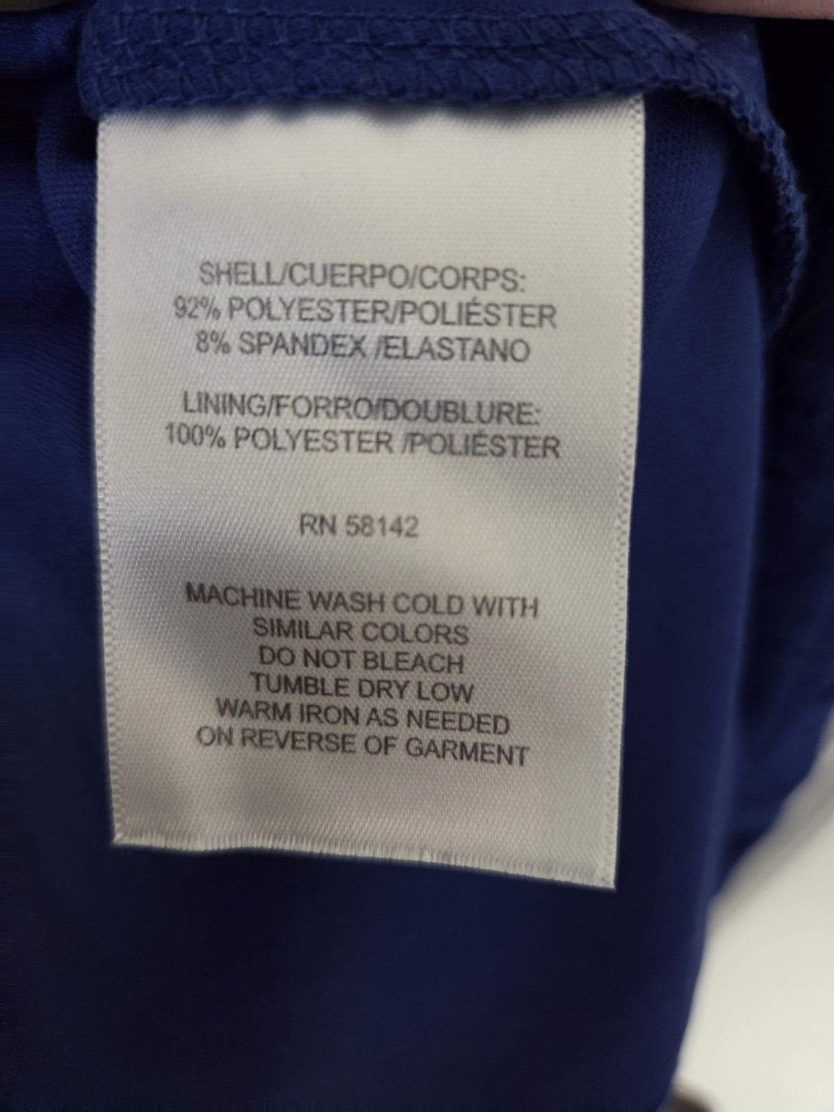 Wisp Royal Blue Halter Eyelet A-Line Knee Length Shift/Sheath Dress 8