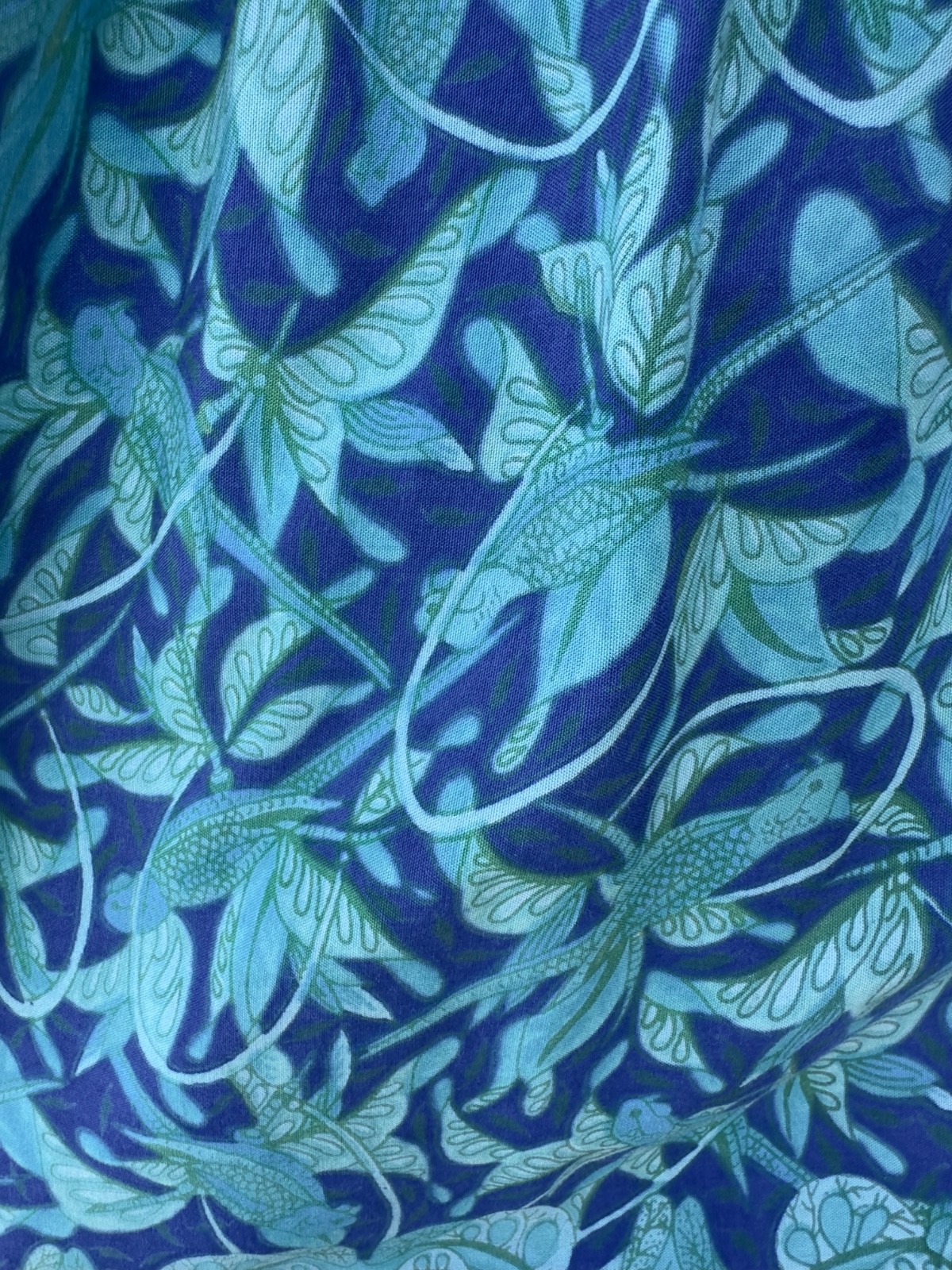 Rainbow Jo Blue Green Turtle Print Button Down Pleated Dress Size XS 17″x36″