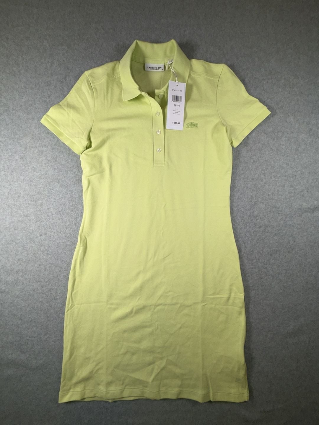 Lacoste L.12.D Slim Fit Polo Dress Size 36 NWT