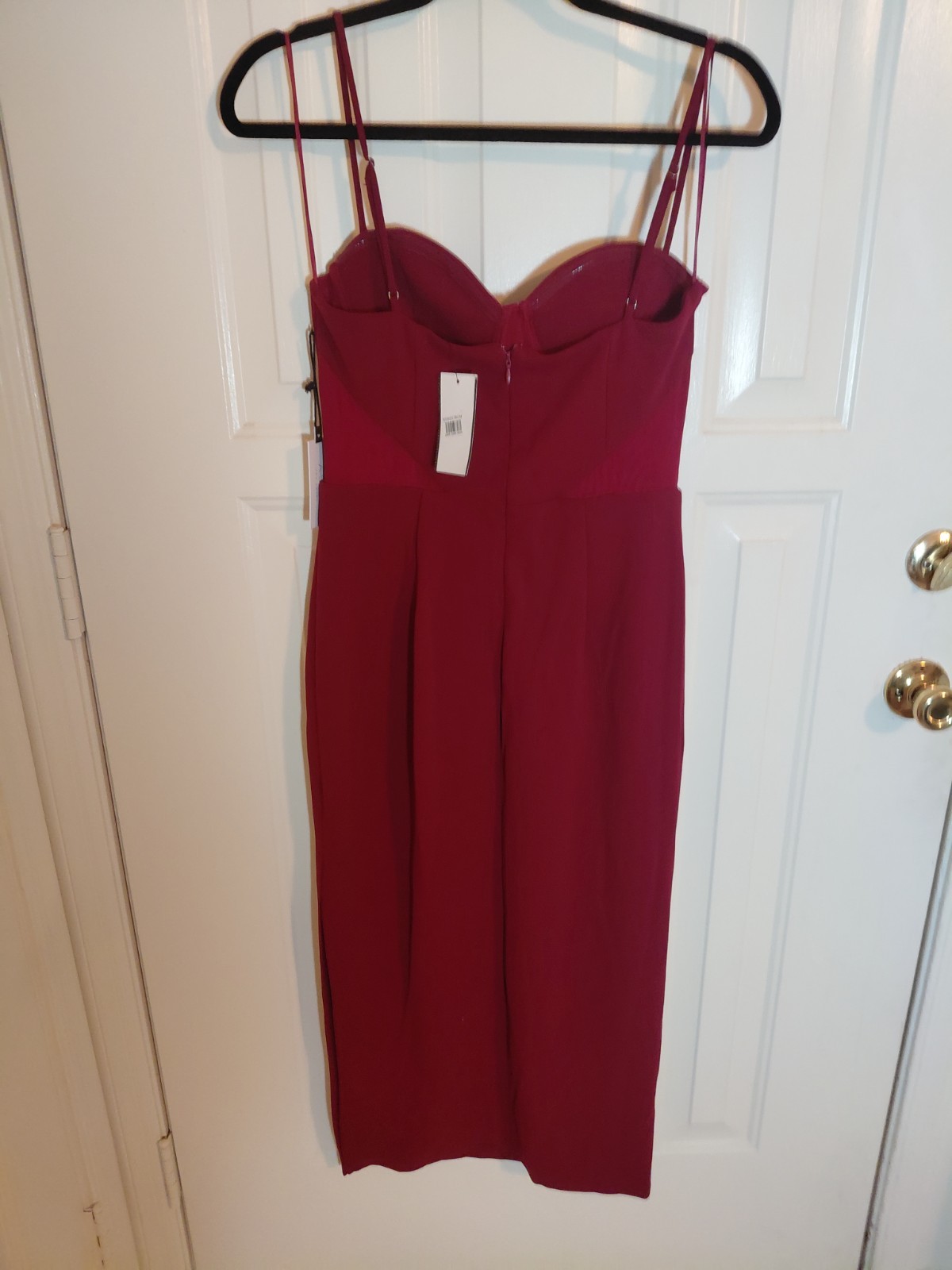 NWT Astr the label dress M Bustier Mesh Red Sweetheart Neckline Vintage Look
