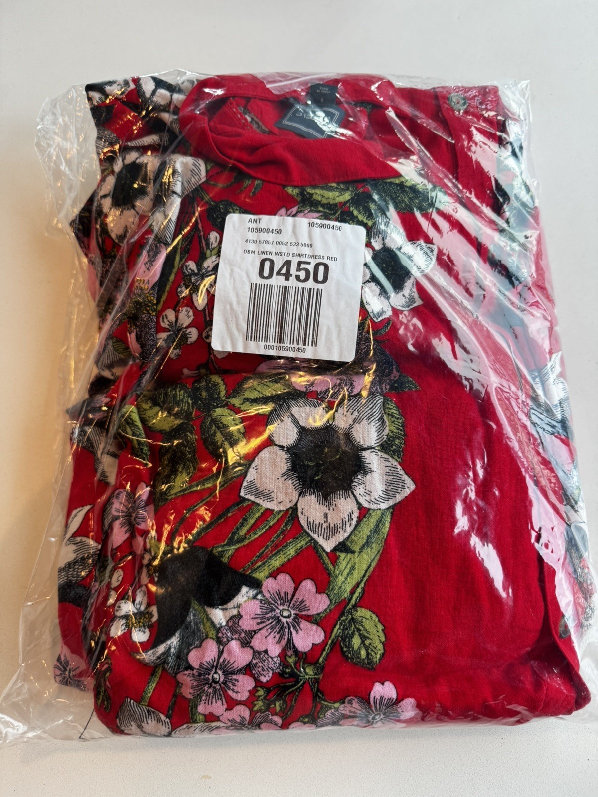 NWT Anthropologie Maeve Mona linen blend maxi red floral shirt dress sz S