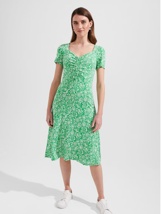 Women’s Hobbs London Suzannah Green Printed Dress US Size 10 $185 NWT
