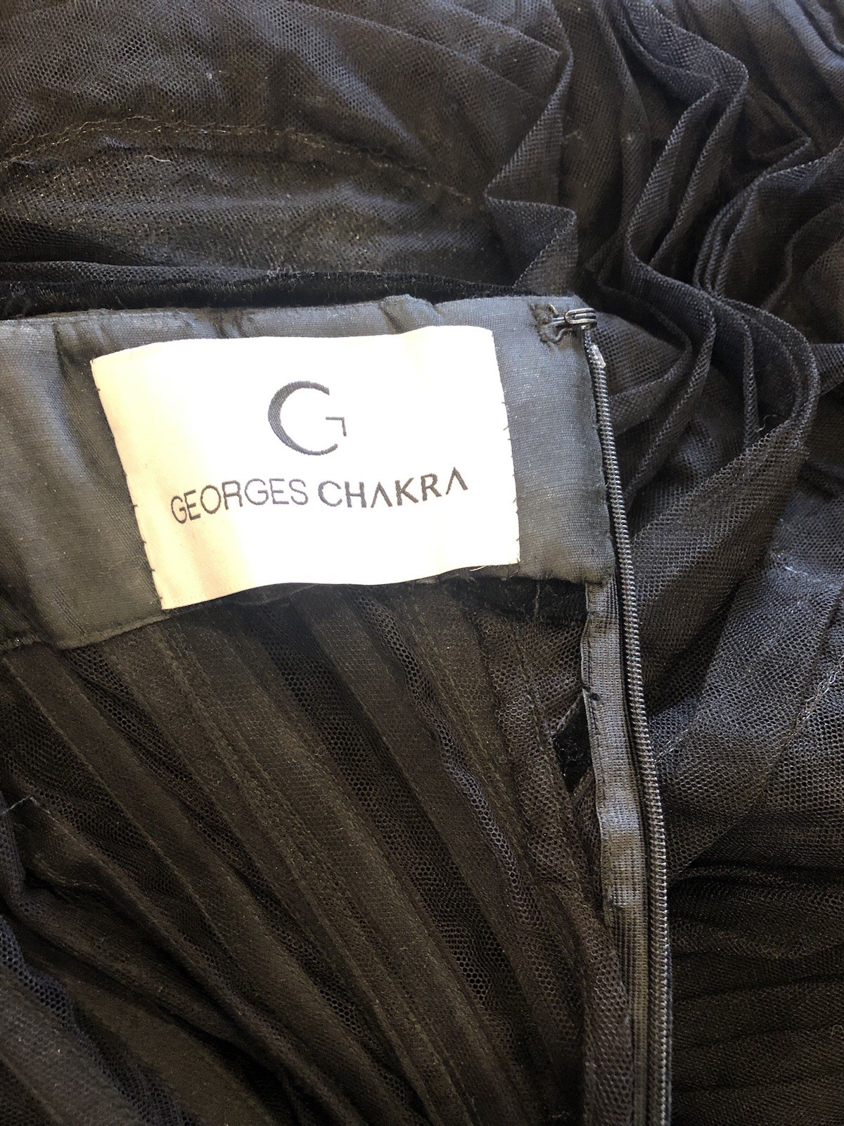 George’s chakra RUNWAY Sheer black Corset Gown Size XS Stunning!