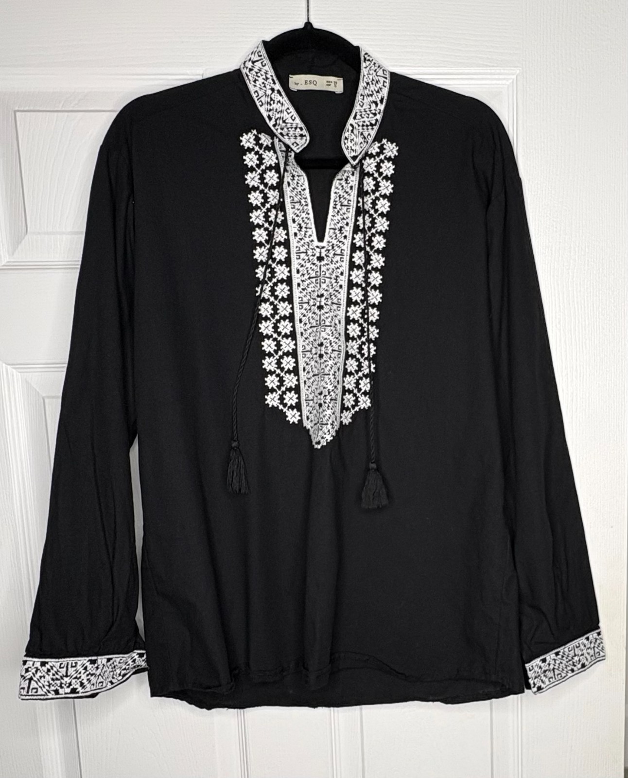 Couples Match Vyshyvanka Set – Black Embroidered Dress and Men’s Shirt, Ukrainia