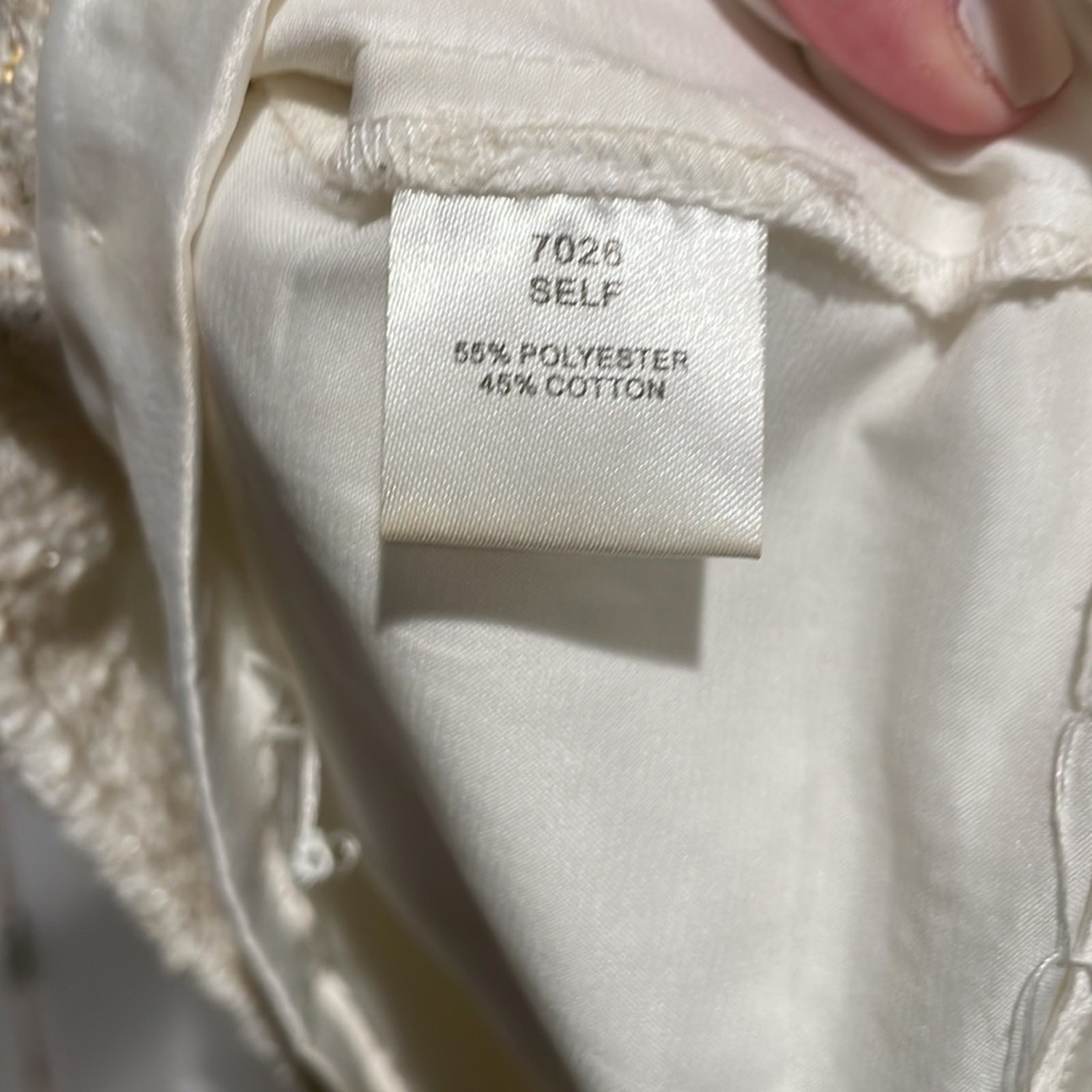 A. drea cream metallic bow strapless dress Medium