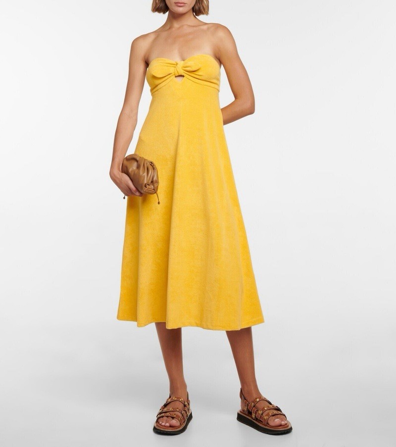 Zimmermann – Jeannie Midi Cotton Terry Shift Sun Dress Size 2 AU 12 US 8