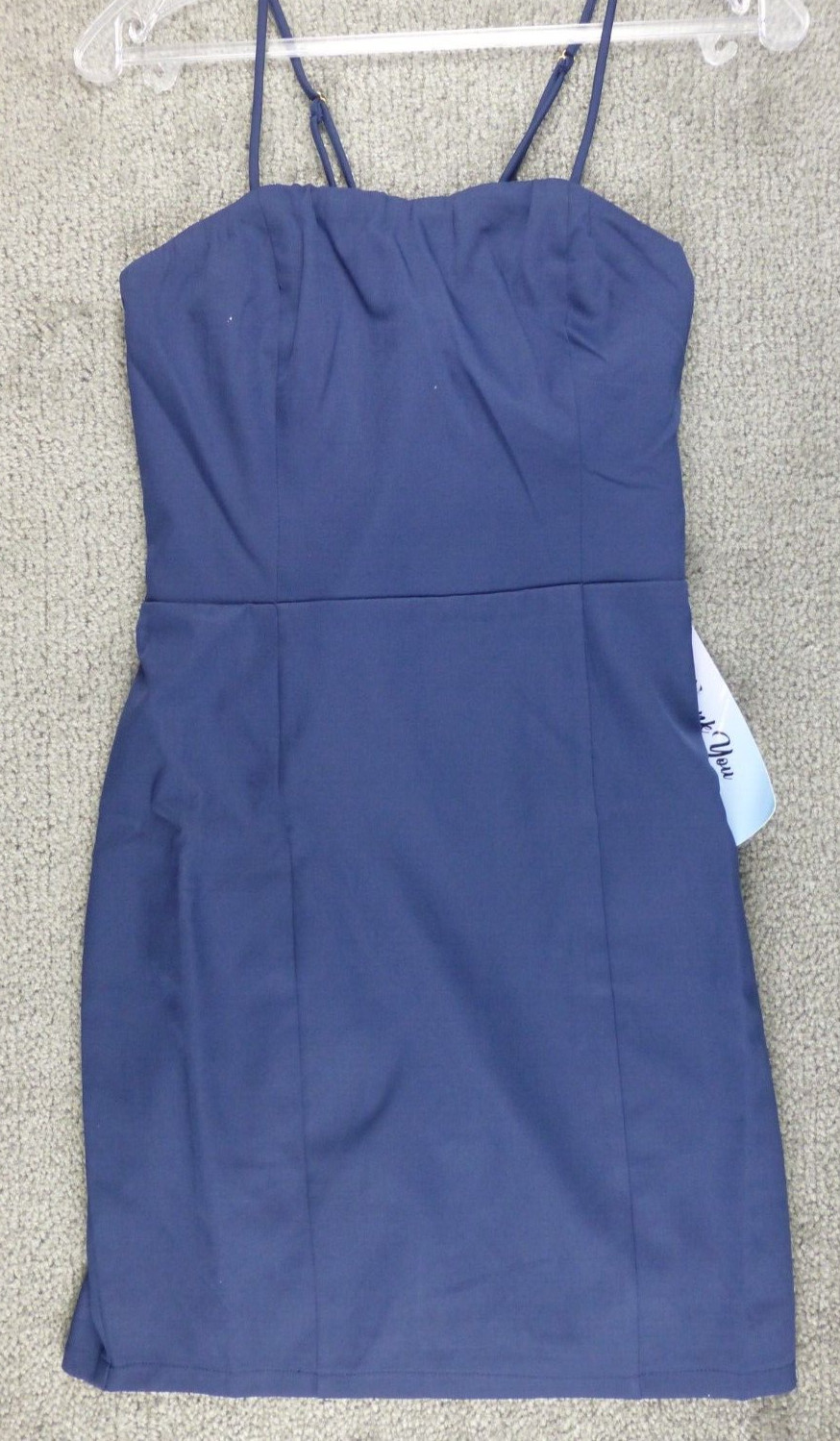 Simply mid length cocktail dress Blue Purple SZ Medium Tie Back Strap NWT