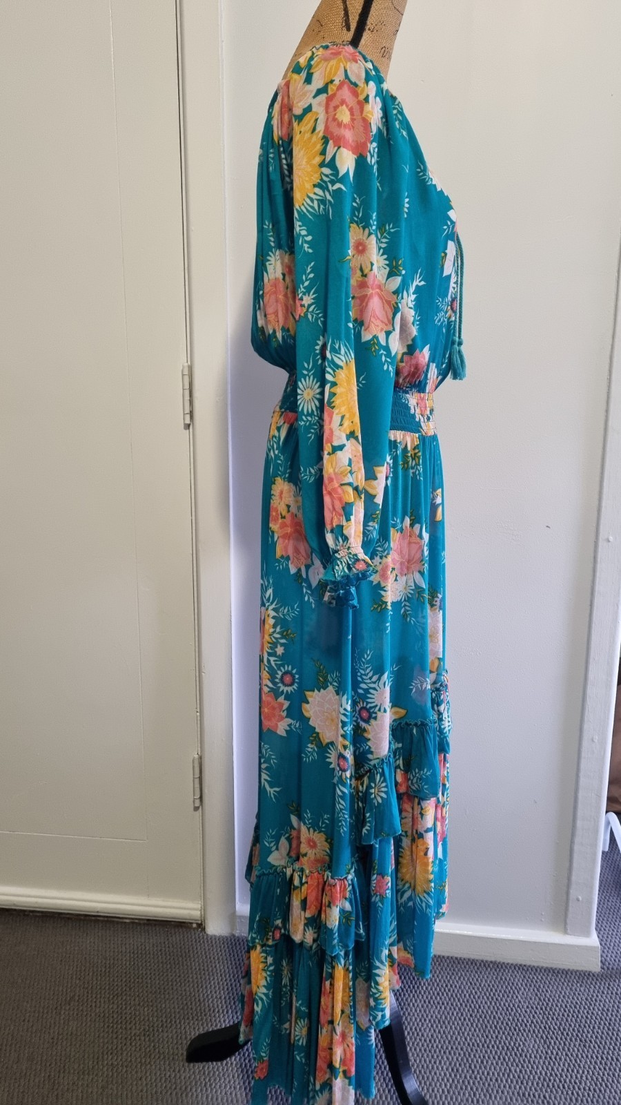 🦋Spell And The Gypsy L Jagger Teal Gown AS NEW