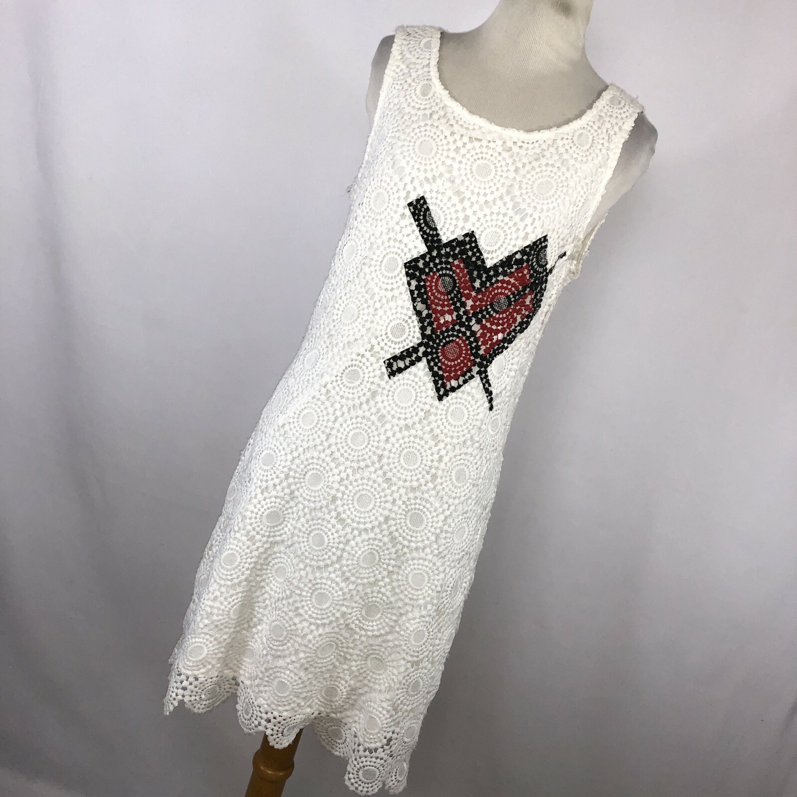 New LFA New York 10 Dress Retro Crochet Heart Love Fashion Art Sleeveless G1M