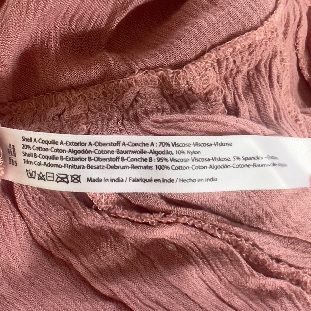 Free People Intimately Adella Lace Slip Mini Dress Mauve Pink Boho NWT XS
