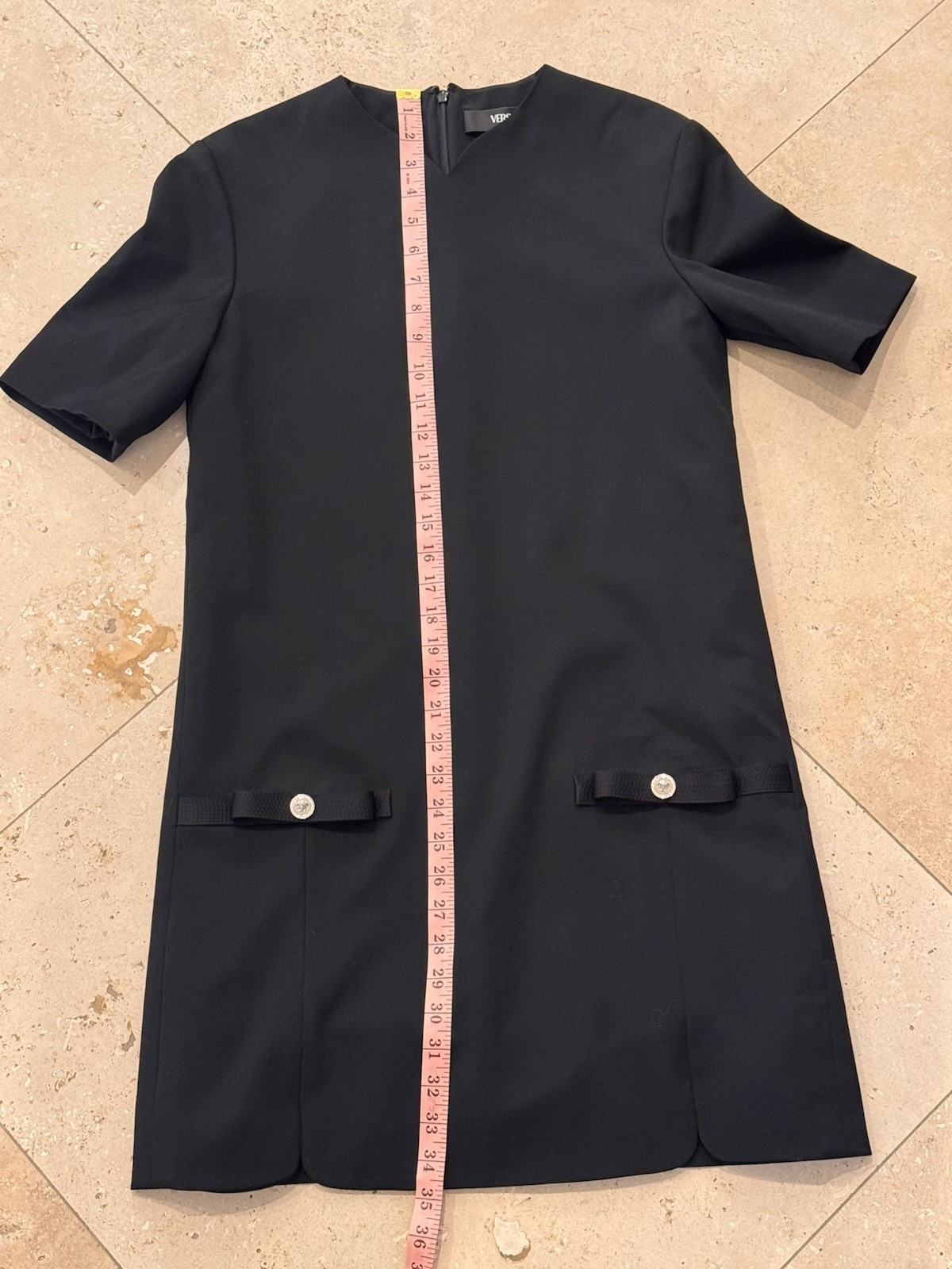 Versace Wool Blend Shift Dress Size 40 / 4