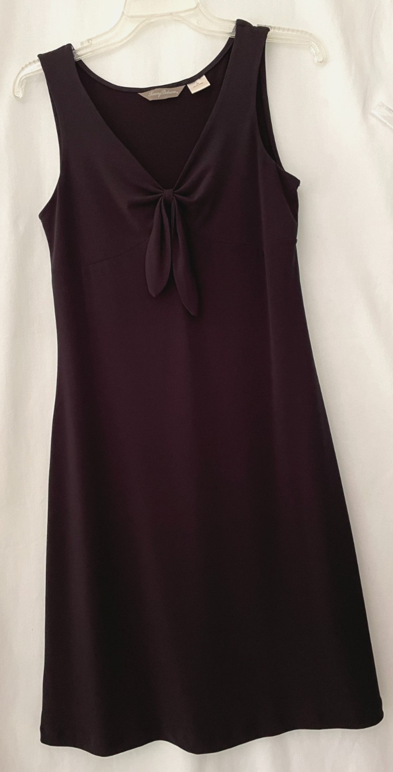 Tommy Bahama women’s size 4 6 S black slinky tank dress COaSTaL miNiMaLisT NWOT