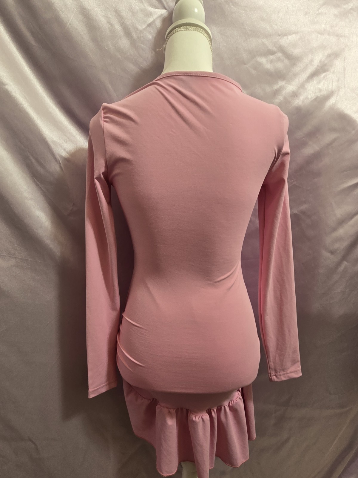 Shein Mini Long Sleeve Flounce Dress