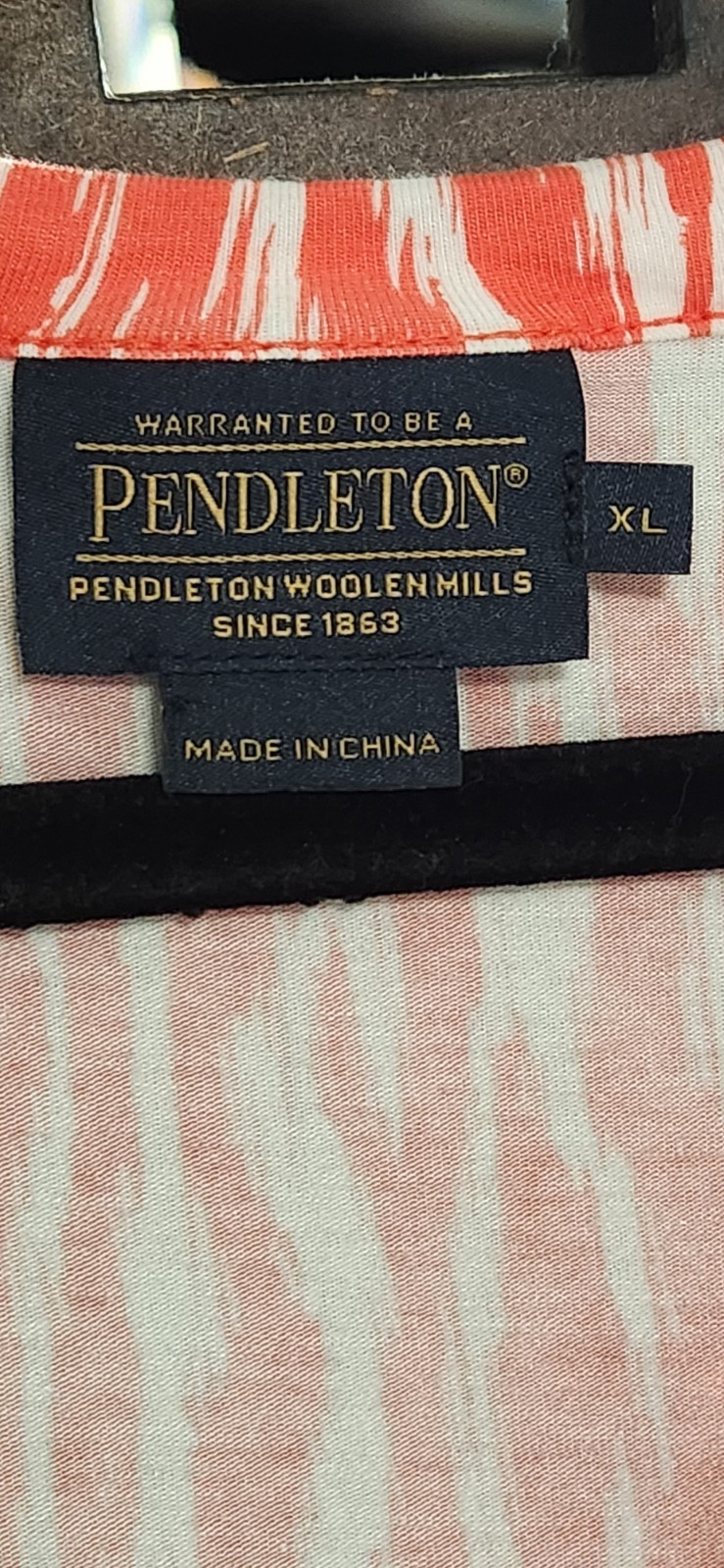 Pendleton Breezeway Faux Wrap XL Extra Large Dress Salmonberry Ivory Zebra Coral
