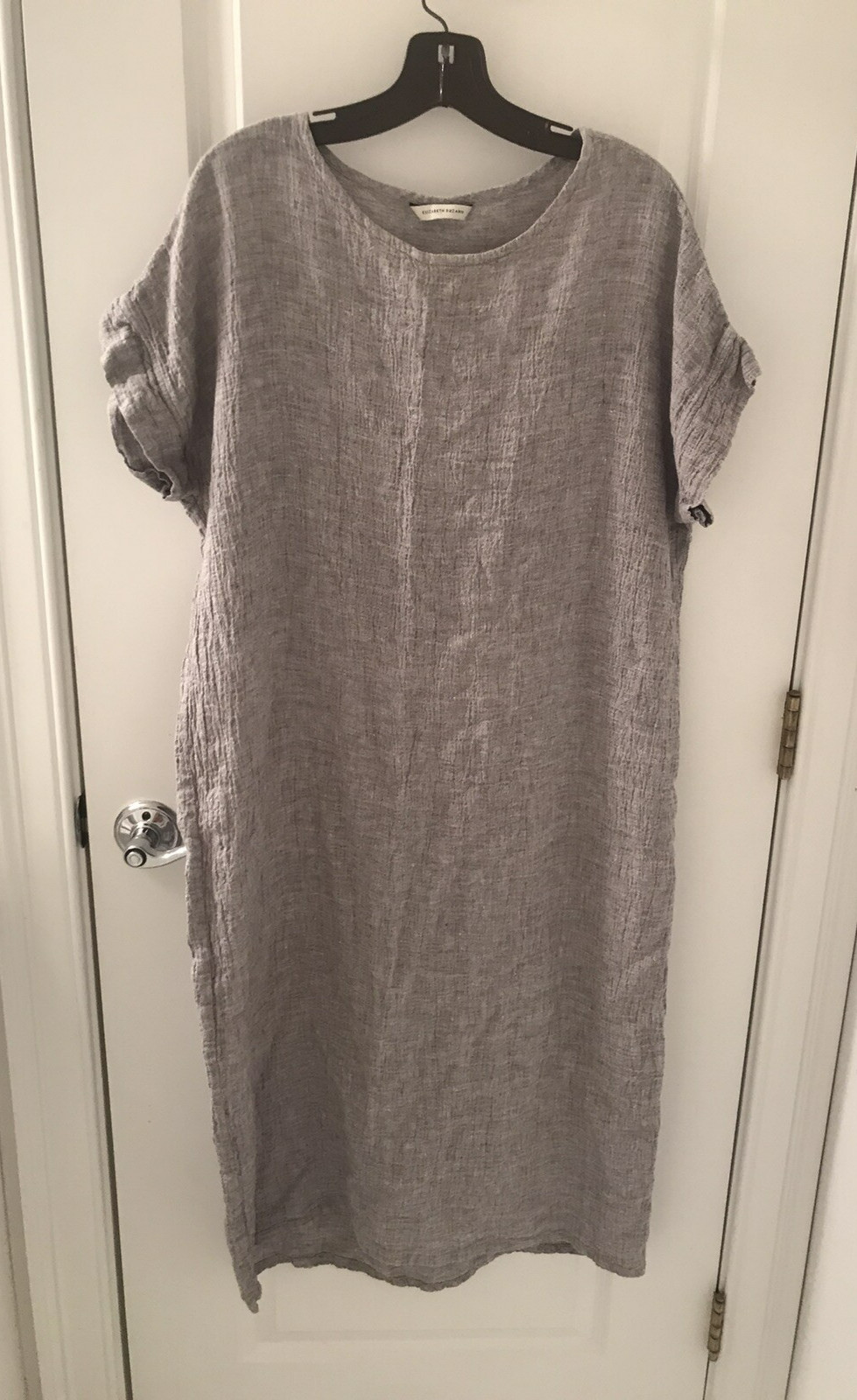 Elizabeth Suzann Georgia Dress Linen Gray Dress One Size