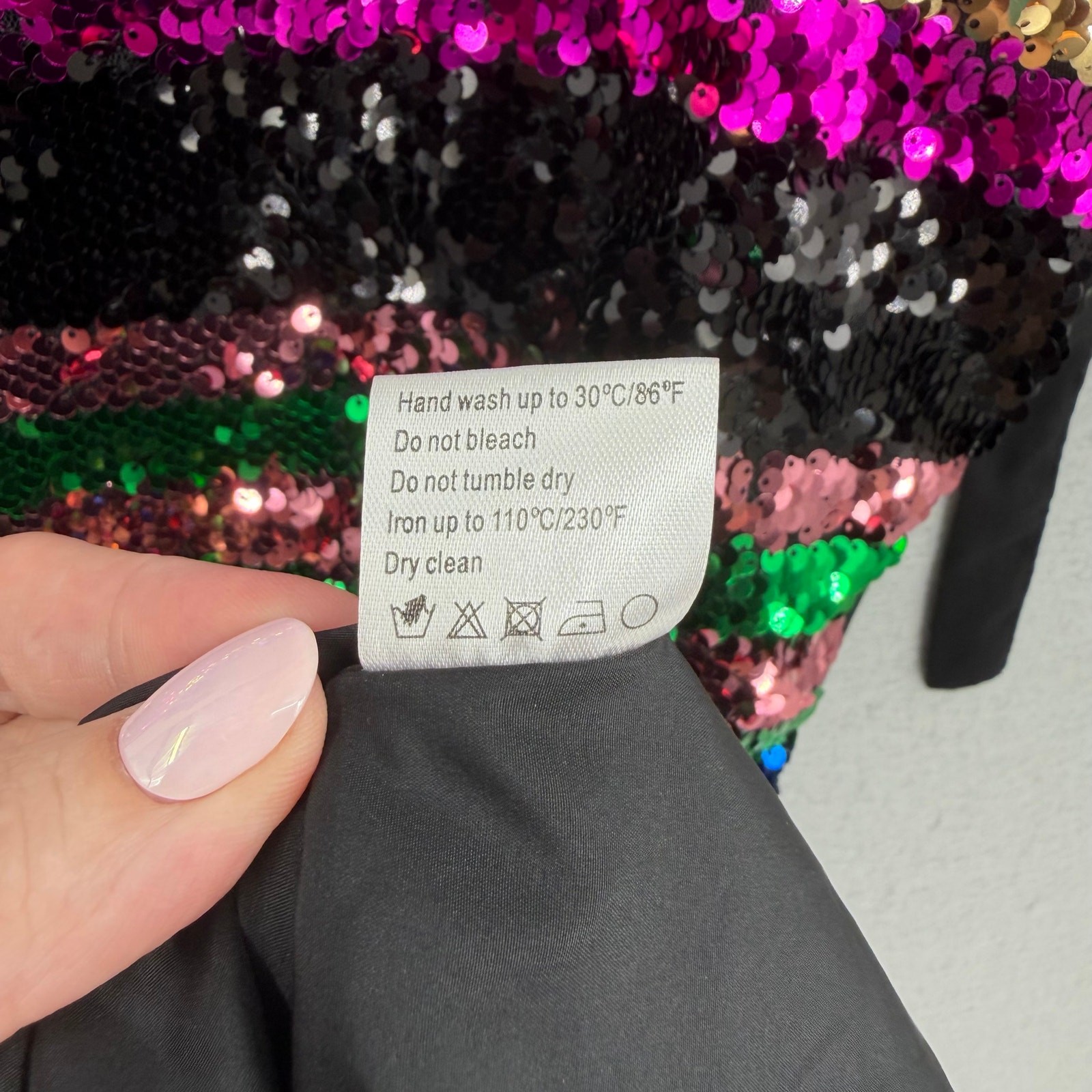 Lea & Viola M Black Multi Color Sequin Stripe Mini Sleeveless Ties Shift Dress