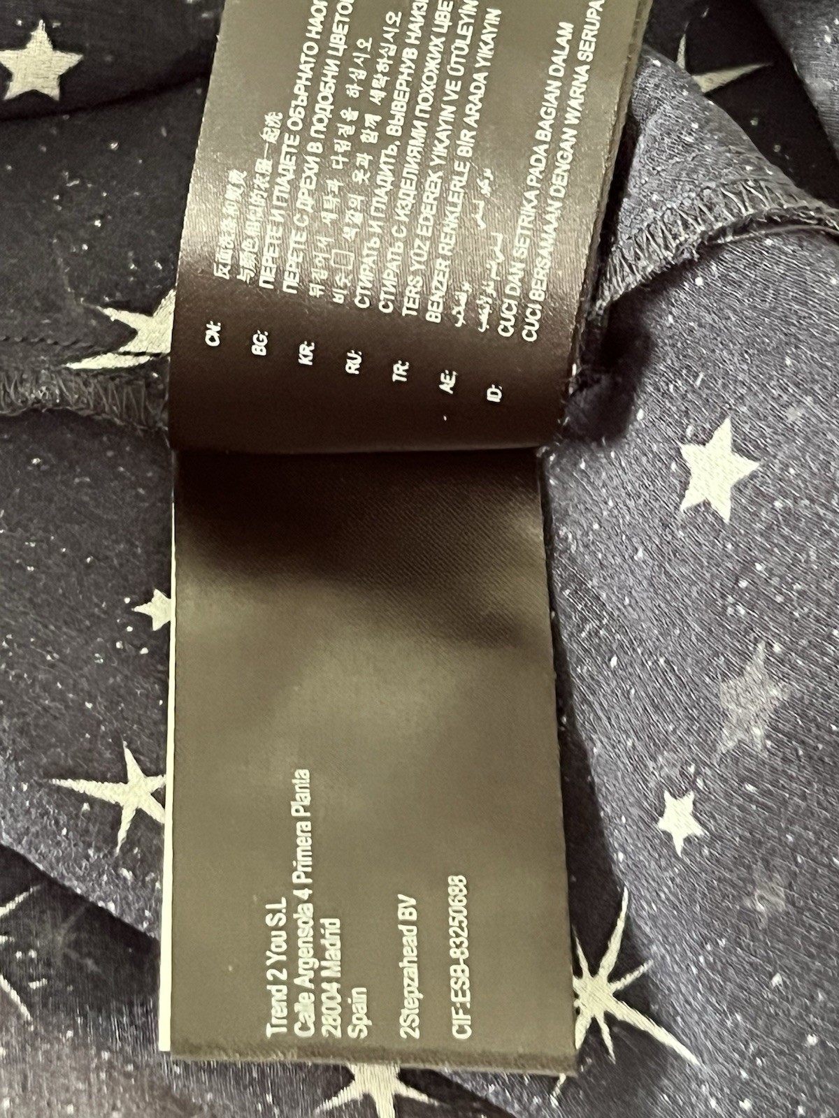 SUPERTRASH Sundress Celestial Navy/ Stars Long Sleeve Belted MSRP $176 S Med 36