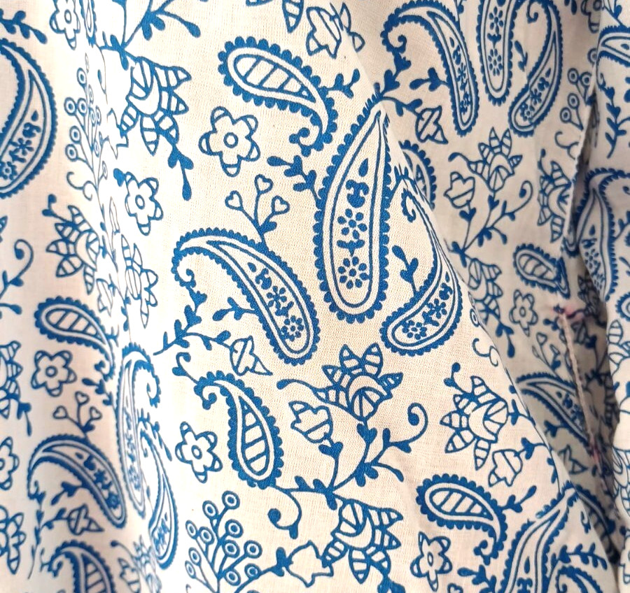 Indian Hand made Block Print Organic Cotton Floral Dress for Women All Seasons