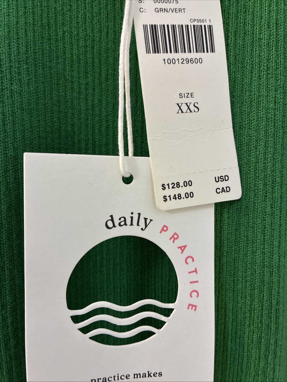Daily Practice Anthropology Midi Fitted Sweater Dress XXS NWT