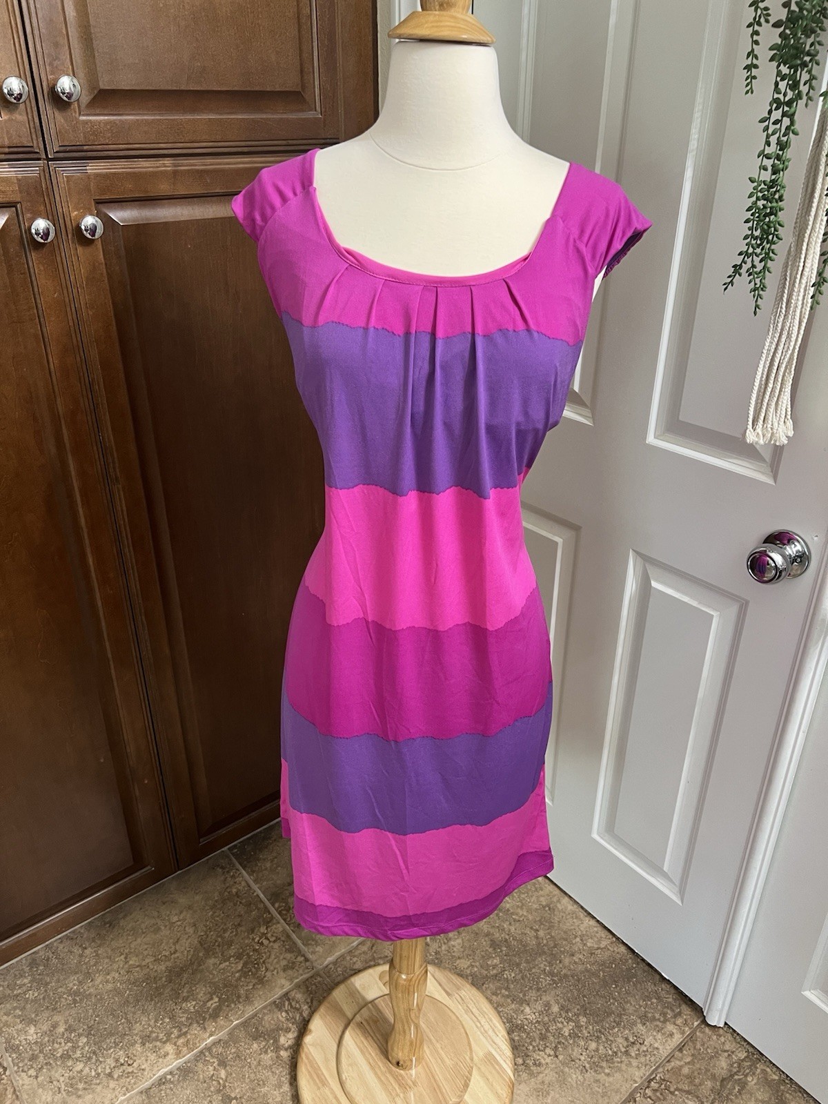 Y2K Style Sleeveless Sheath Dress Stripe Stretchy Metro Style 8 Summer Vacation