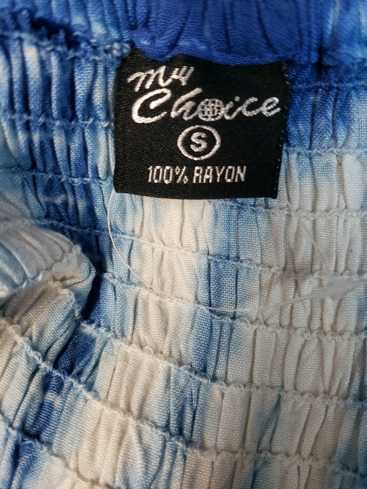 My Choice Corset Handkerchie Hem Size S Blue Tie Dyed Women’s Dress NEW #CB5