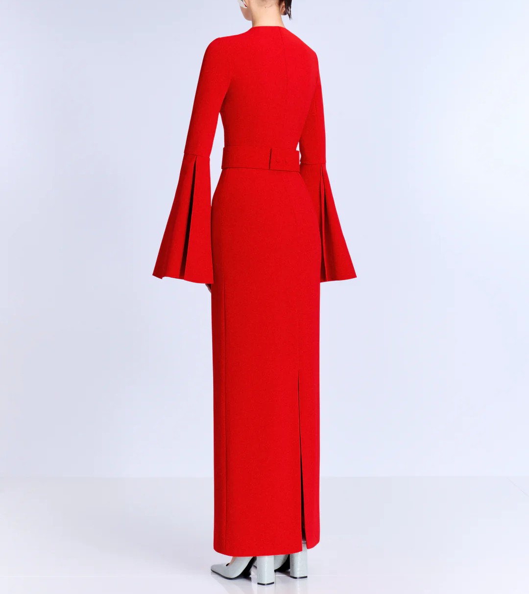 Women Solace London Round Neck Long Sleeve Slim Long Dress