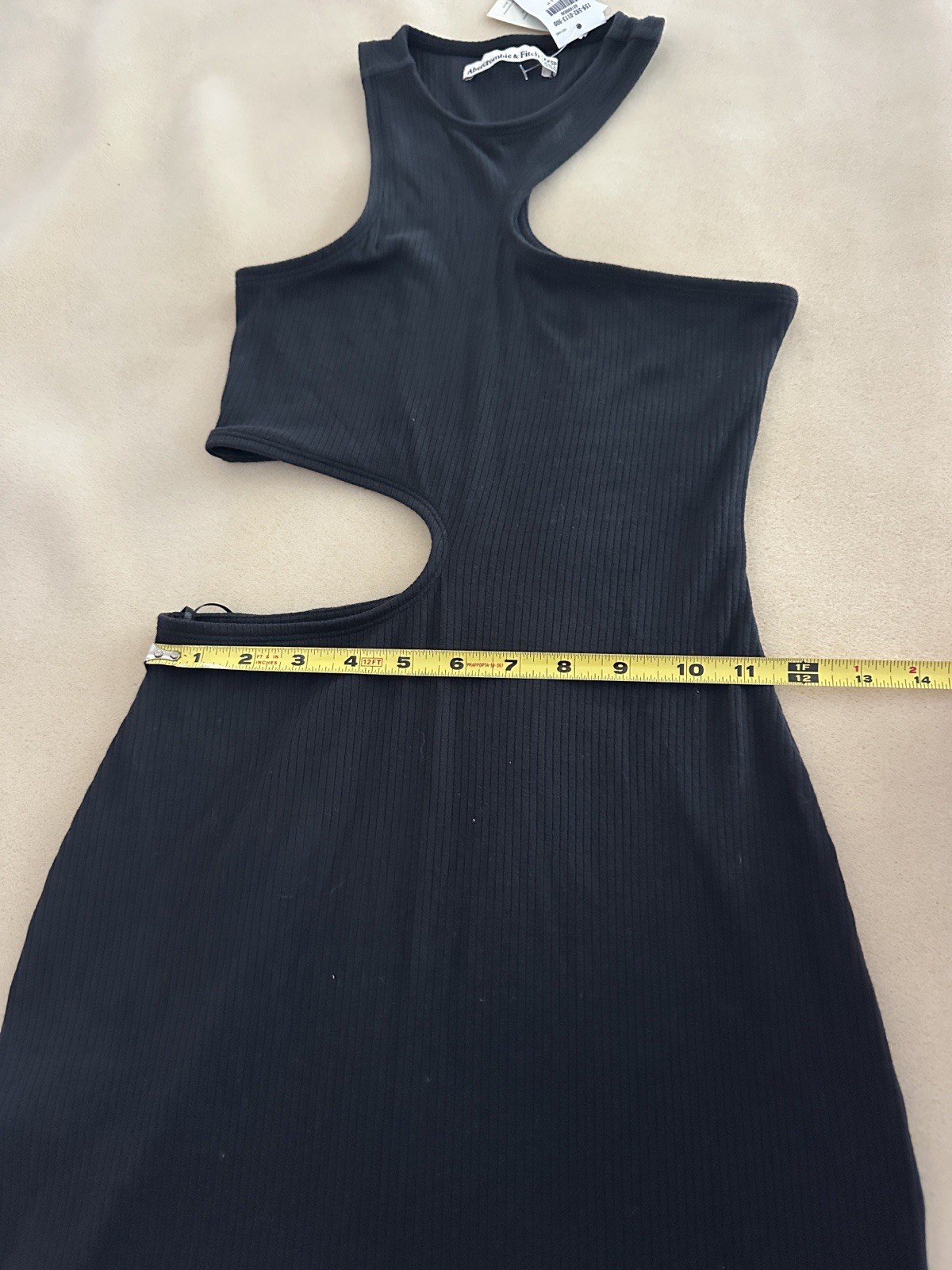 Abercrombie & Fitch Black Cut-Out Bodycon Sleeveless Dress Size XXSP NWT