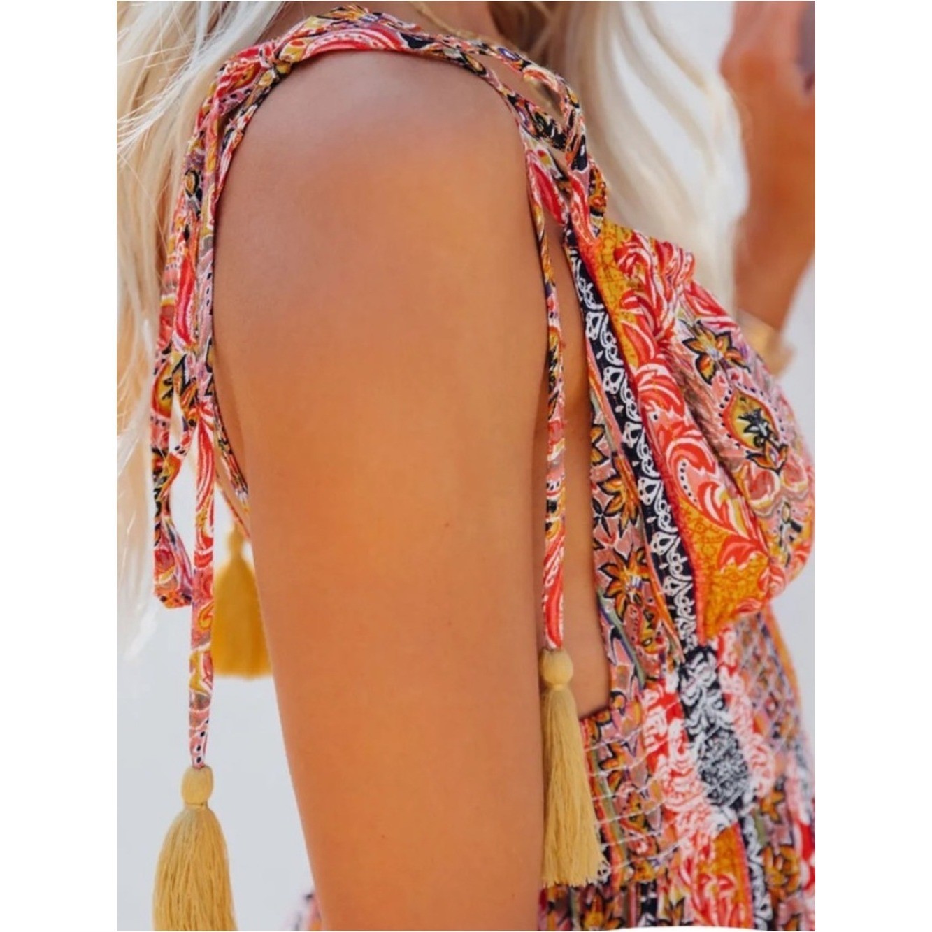 NEW!! En Creme Gorgeous Boho Pattern Maxi Dress