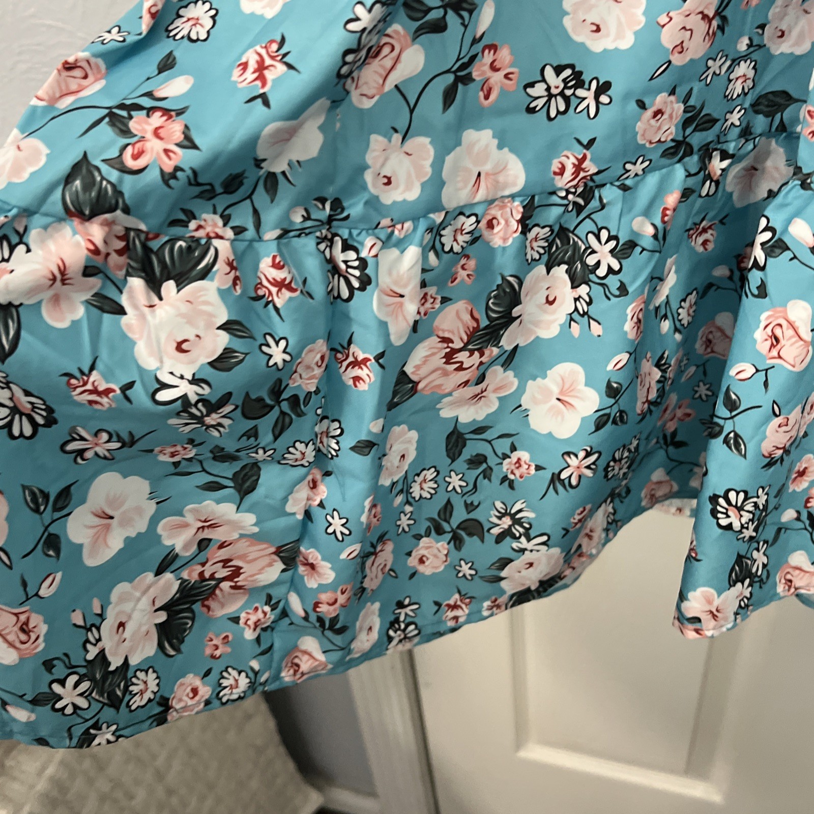 Pretty Floral Romantic Roses Spring / Summer Everyday Over The Head 5X Dress