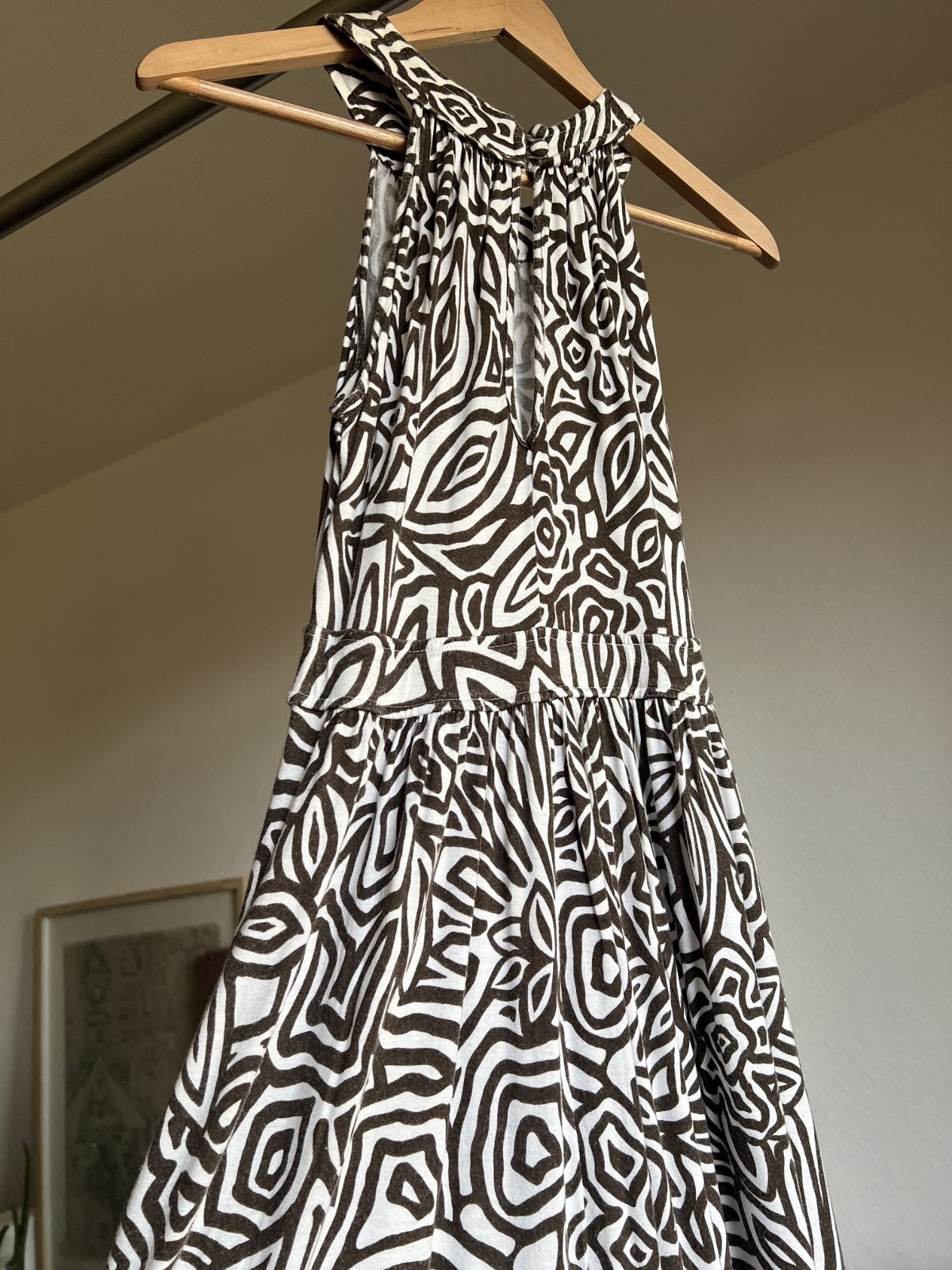 Banana Republic Maxie Sleeves Brown & White Dress Size XS