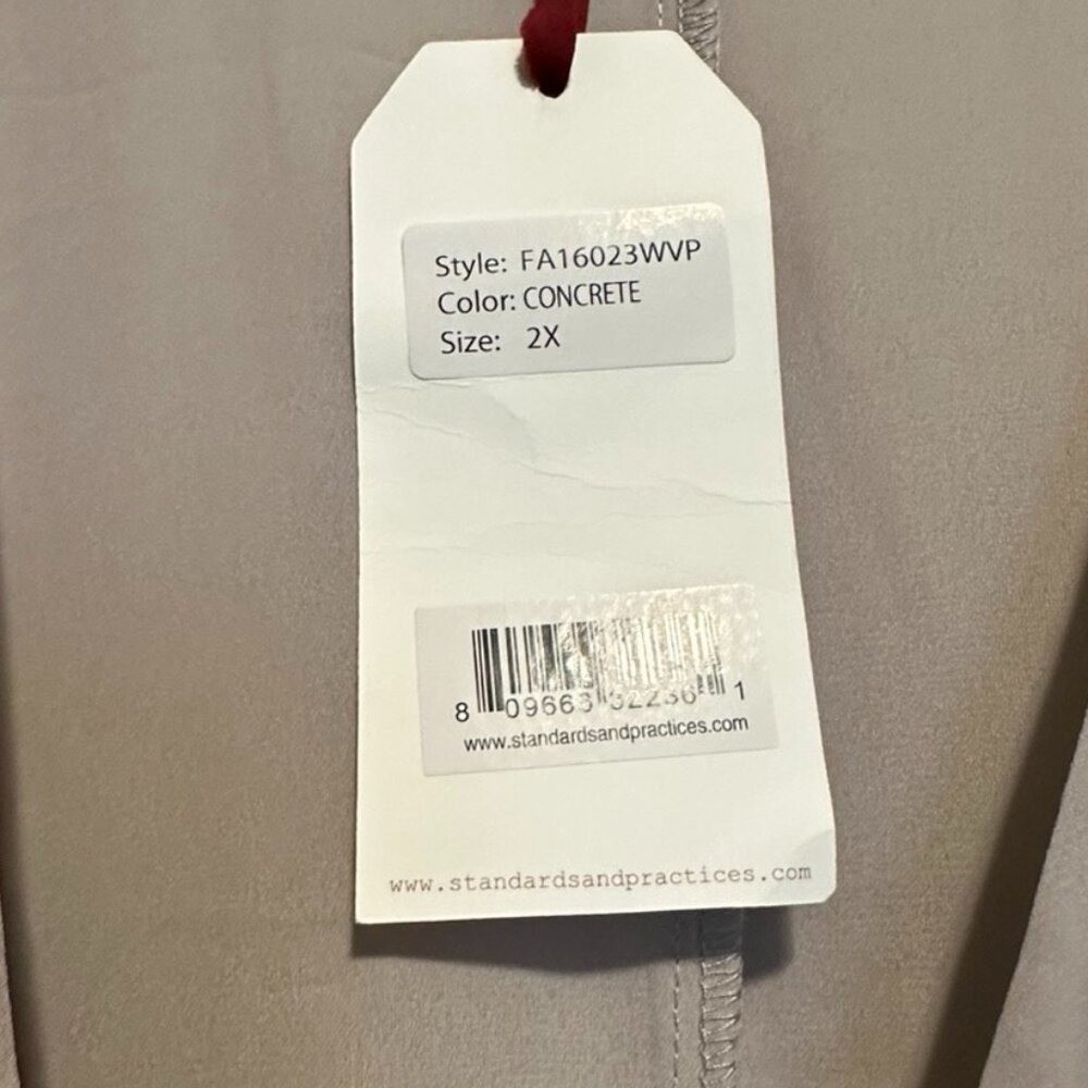 Standards & Practices 2X Concrete Gray Wrap Maxi Dress Kimono Sleeve NWT