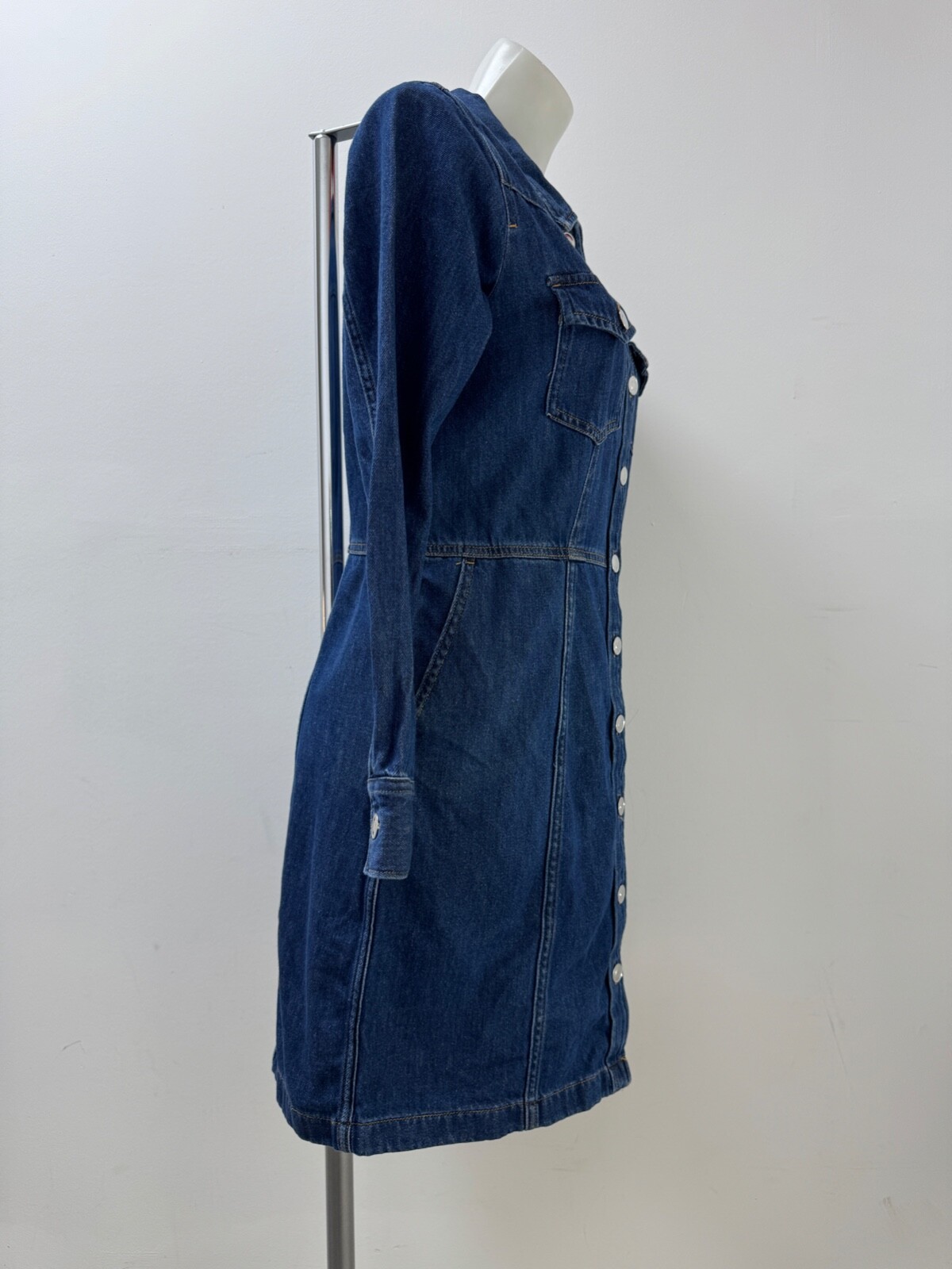Ladies New Gap Denim Dress With Pockets In 3 colours Size XS S M L XL