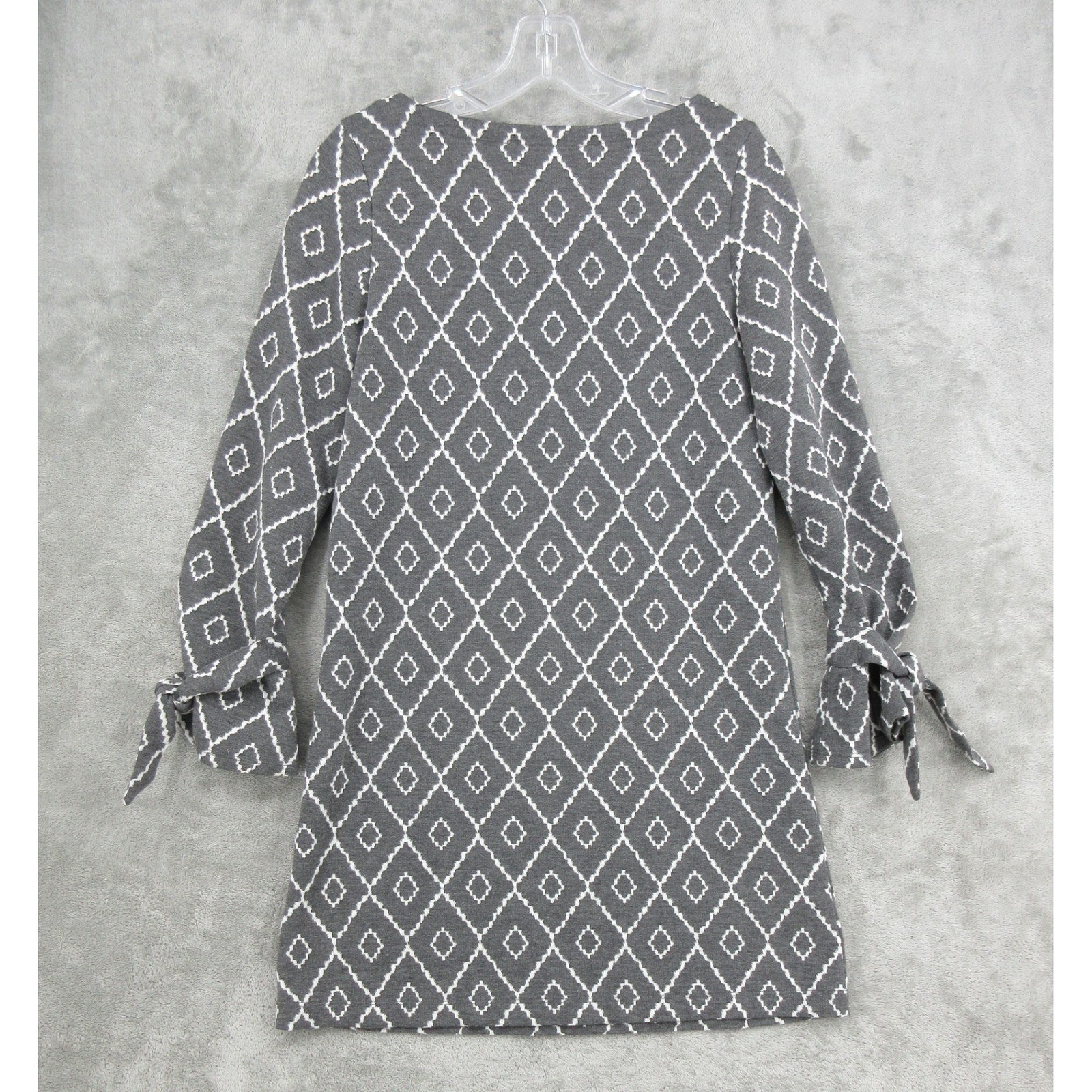 LOFT Dress Womens Small Shift Tie Cuff Aztec Office Western Career Stretch Knit