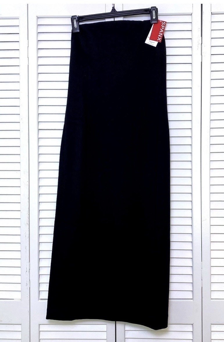NWT SPANX Medium Ponte Midi Dress Strapless Slimming Career Cocktail Shapewear M
